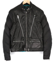 DIESEL L-Winter vyriška striukė M, juoda, ėriuko odos, paminkštinta, su juostele apykaklei 