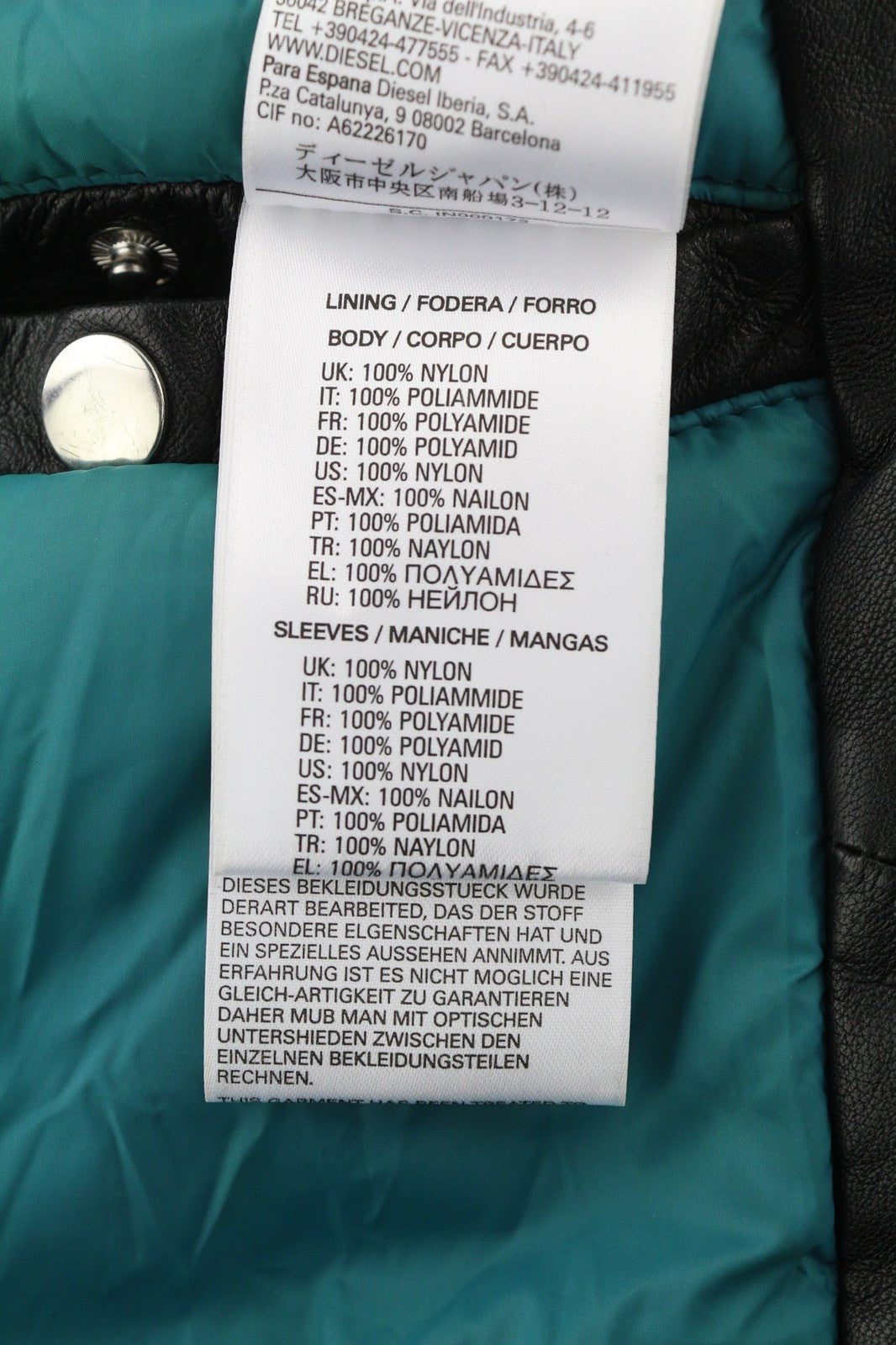 DIESEL L-Winter vyriška striukė M, juoda, ėriuko odos, paminkštinta, su juostele apykaklei 