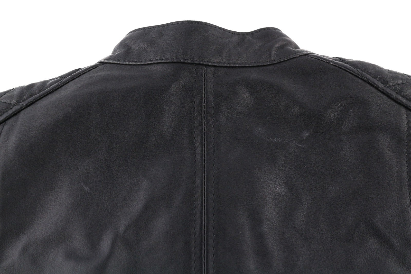 DIESEL L-Marton vyriška striukė S, juoda, odinė, su juostele, užtrauktuku, lengva. 