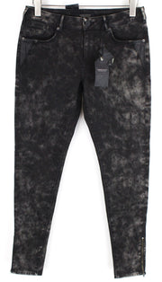 MAISON SCOTCH La Bohemienne moteriški džinsai W30 aptempti medvilniniai tamprūs pilki skalbti džinsai 