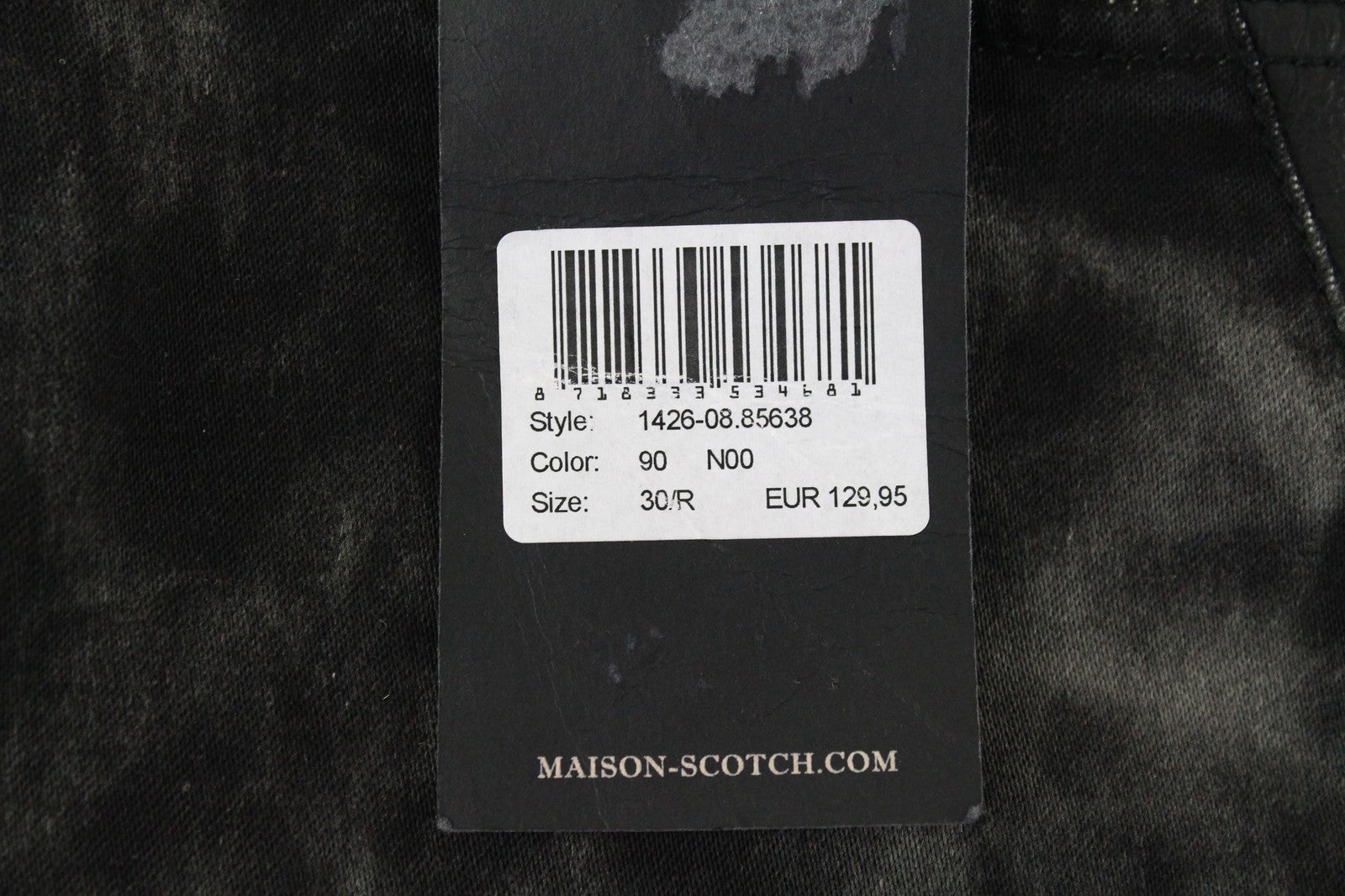 MAISON SCOTCH La Bohemienne moteriški džinsai W30 aptempti medvilniniai tamprūs pilki skalbti džinsai 