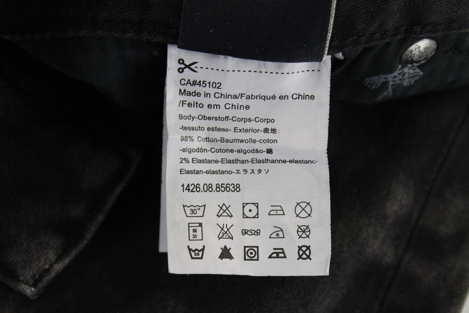 MAISON SCOTCH La Bohemienne moteriški džinsai W30 aptempti medvilniniai tamprūs pilki skalbti džinsai 