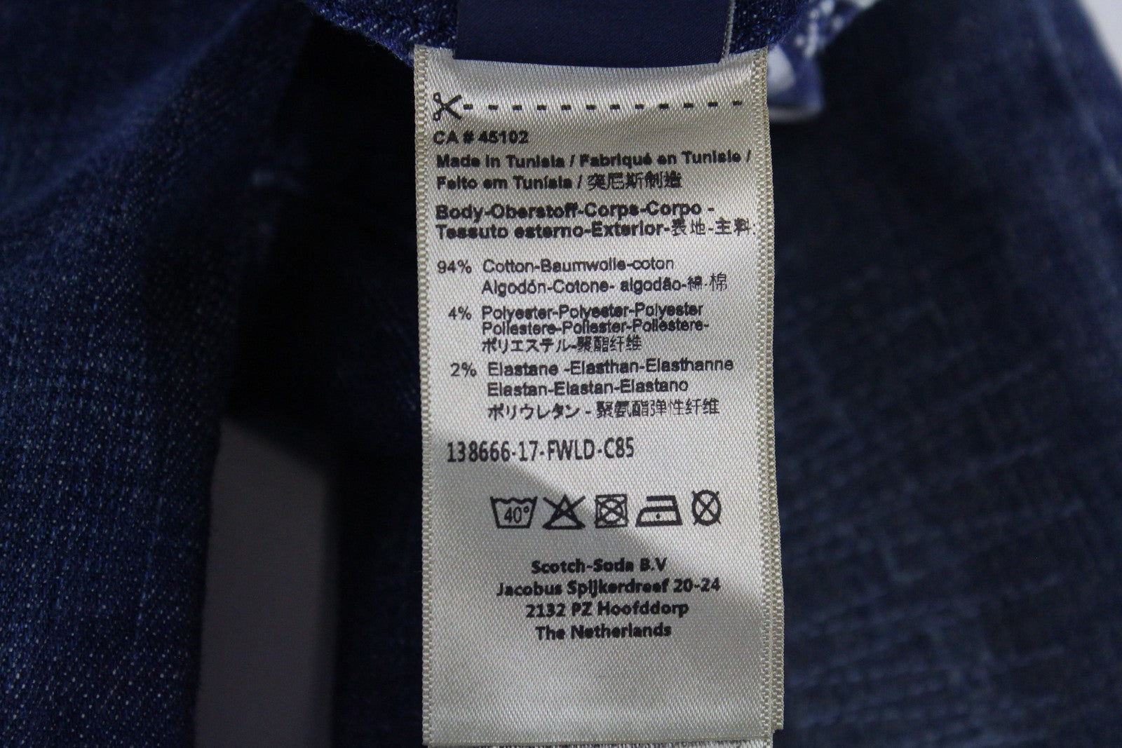 „SCOTCH &amp; SODA Supreme“ moteriški džinsai W26/L34 Slim tiesūs mėlyni medvilniniai tamprūs džinsai 