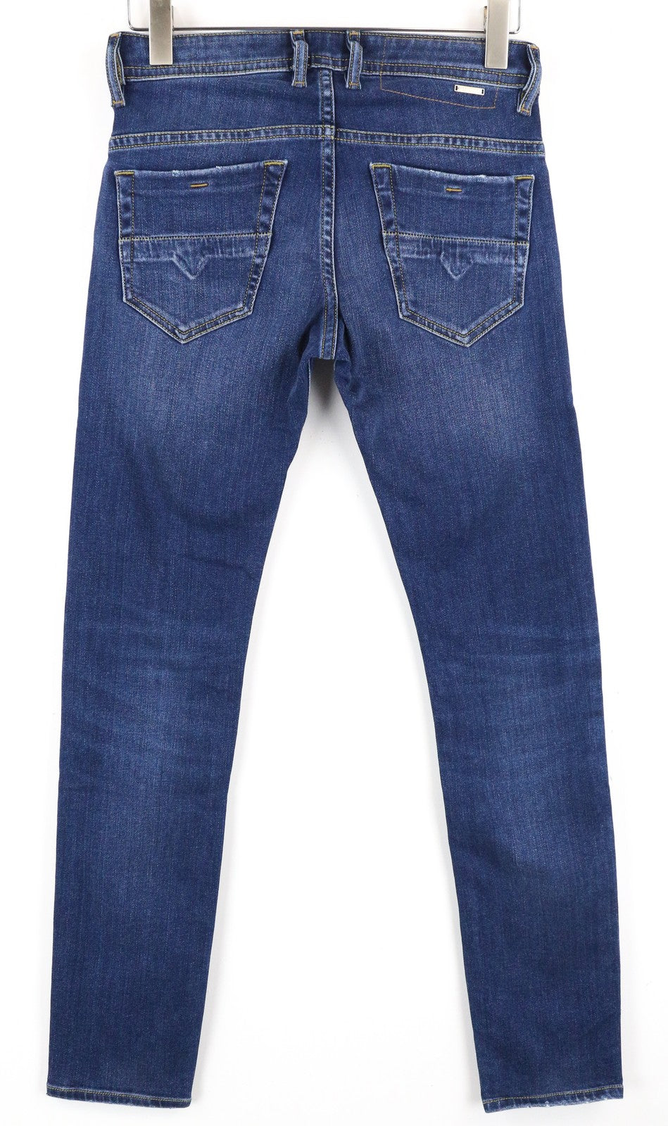 DIESEL Thommer 0870F vyriški džinsai W27/L32 mėlyni skalbti ploni aptempti tamprūs džinsai 