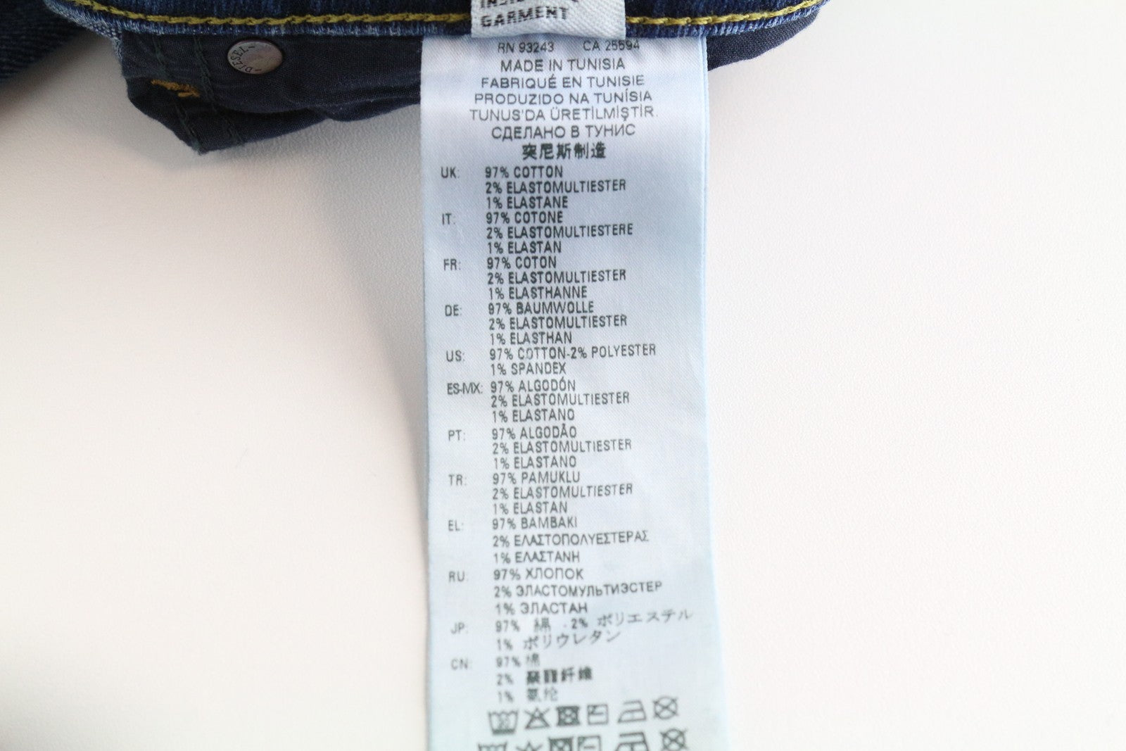 DIESEL Thommer 0870F vyriški džinsai W27/L32 mėlyni skalbti ploni aptempti tamprūs džinsai 