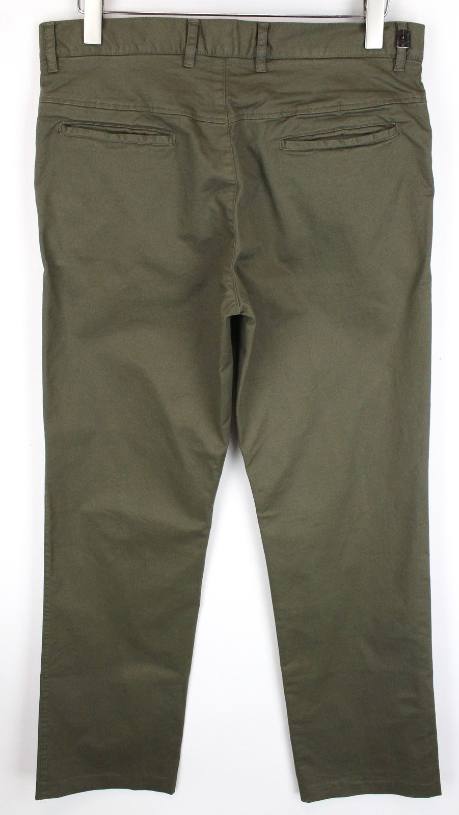 RICHMOND Men's Trousers 48 Green Straight Fit Cotton Stretch Casual Pants