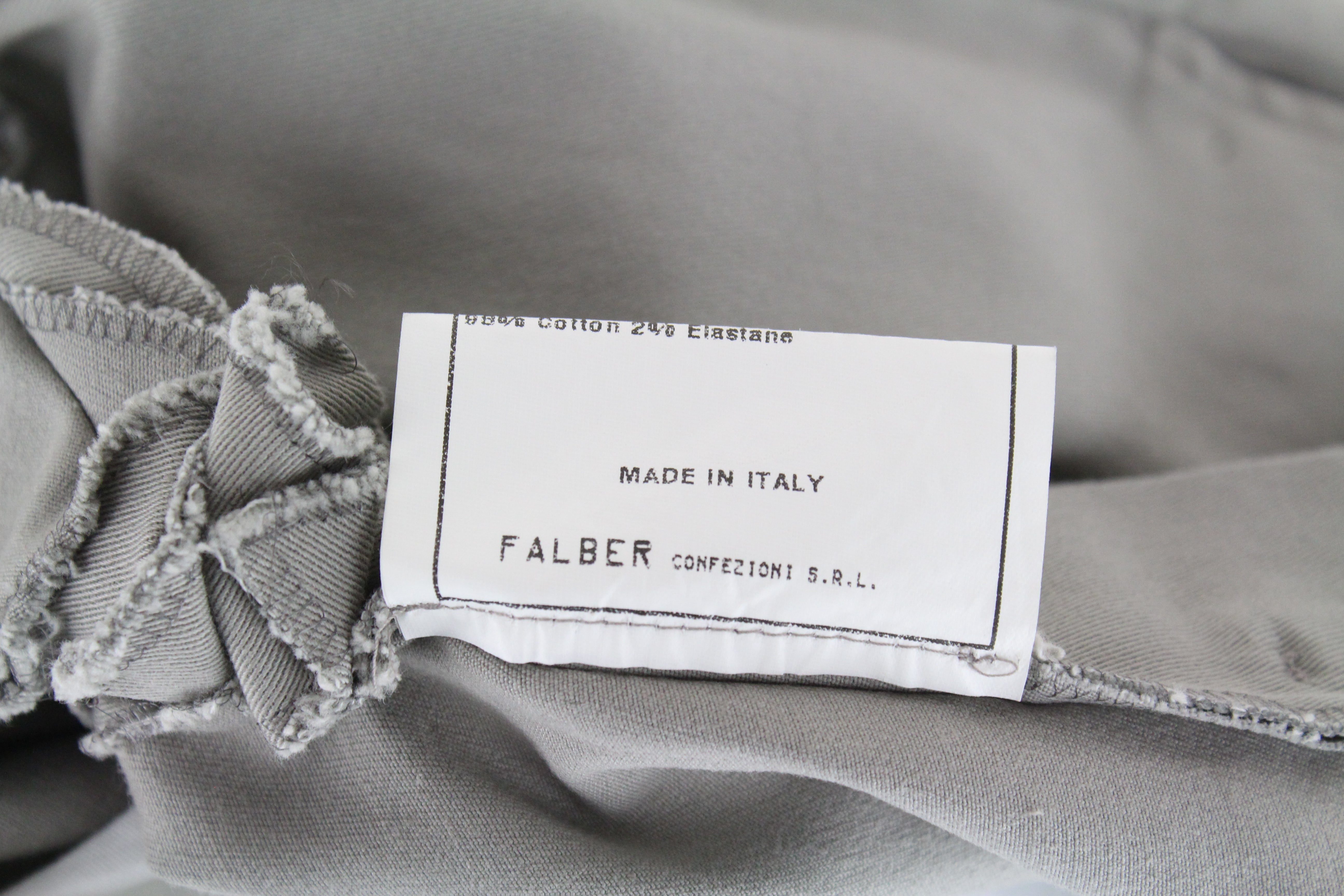 RICHMOND Men's Trousers 48 Grey Multi Pocket Cotton Stretch Casual Pants