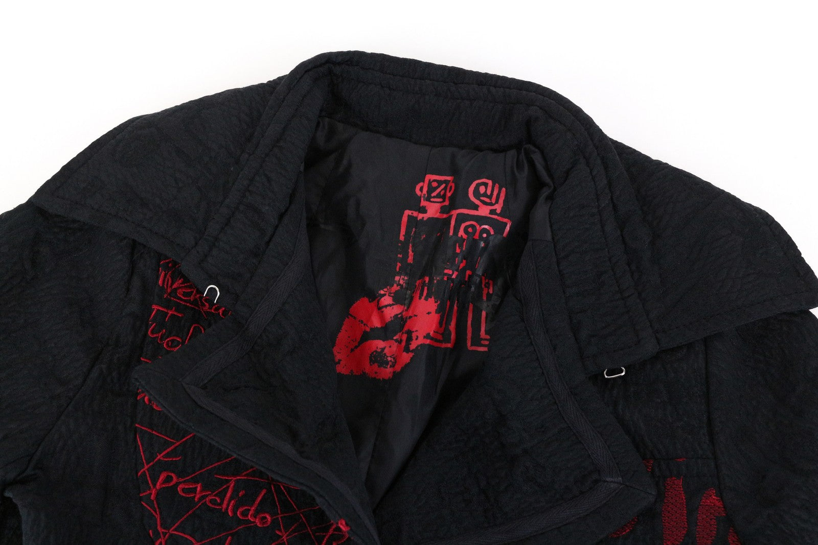 DESIGUAL moteriškas paltas ~38 juodas gofruotas medvilnės mišinio vieneilis 