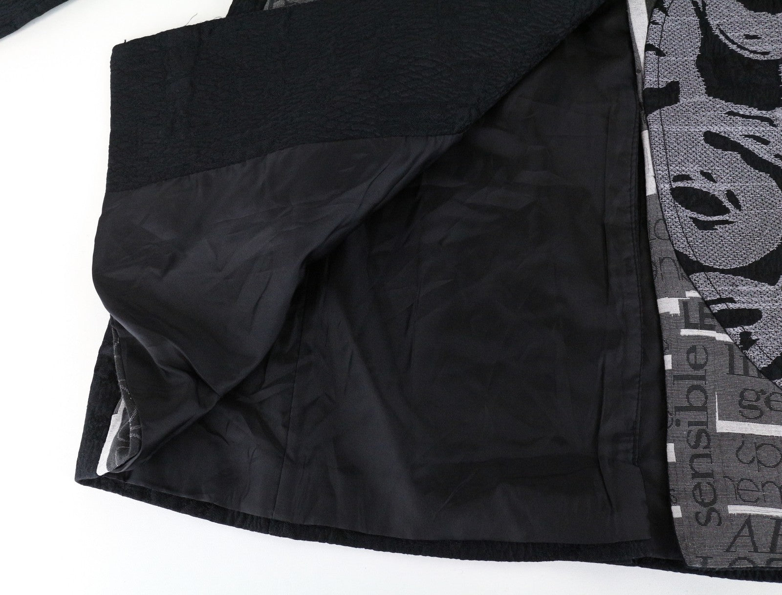 DESIGUAL moteriškas paltas ~38 juodas gofruotas medvilnės mišinio vieneilis 