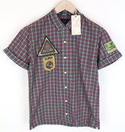 SCOTCH &amp; SODA Ams Couture vyriški marškiniai, mėlyni, medvilniniai, lininiai, trumpomis rankovėmis, S dydžio 