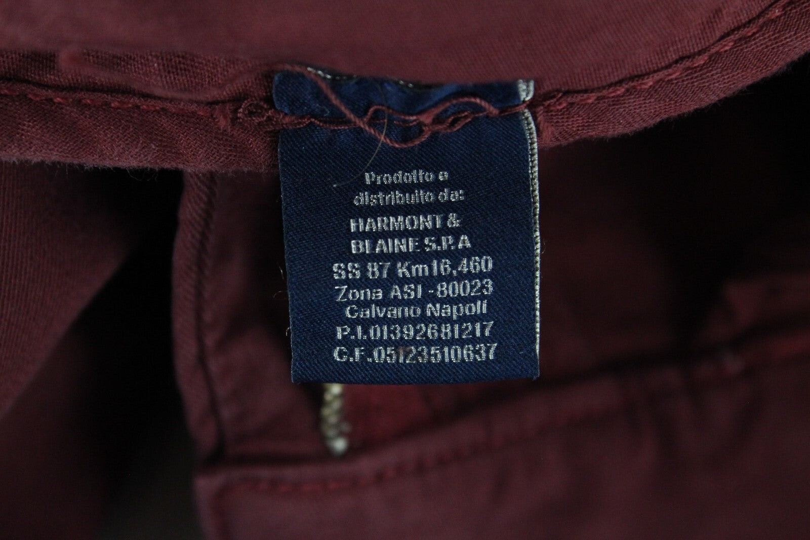 HARMONT & BLAINE Mens Red Cotton Stretchy Pants 54 Slim Jean Zip Style