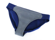 SWEATY BETTY Women's Swimwear ~M Blue Grey Logo Bikini Bottom Beach Fit