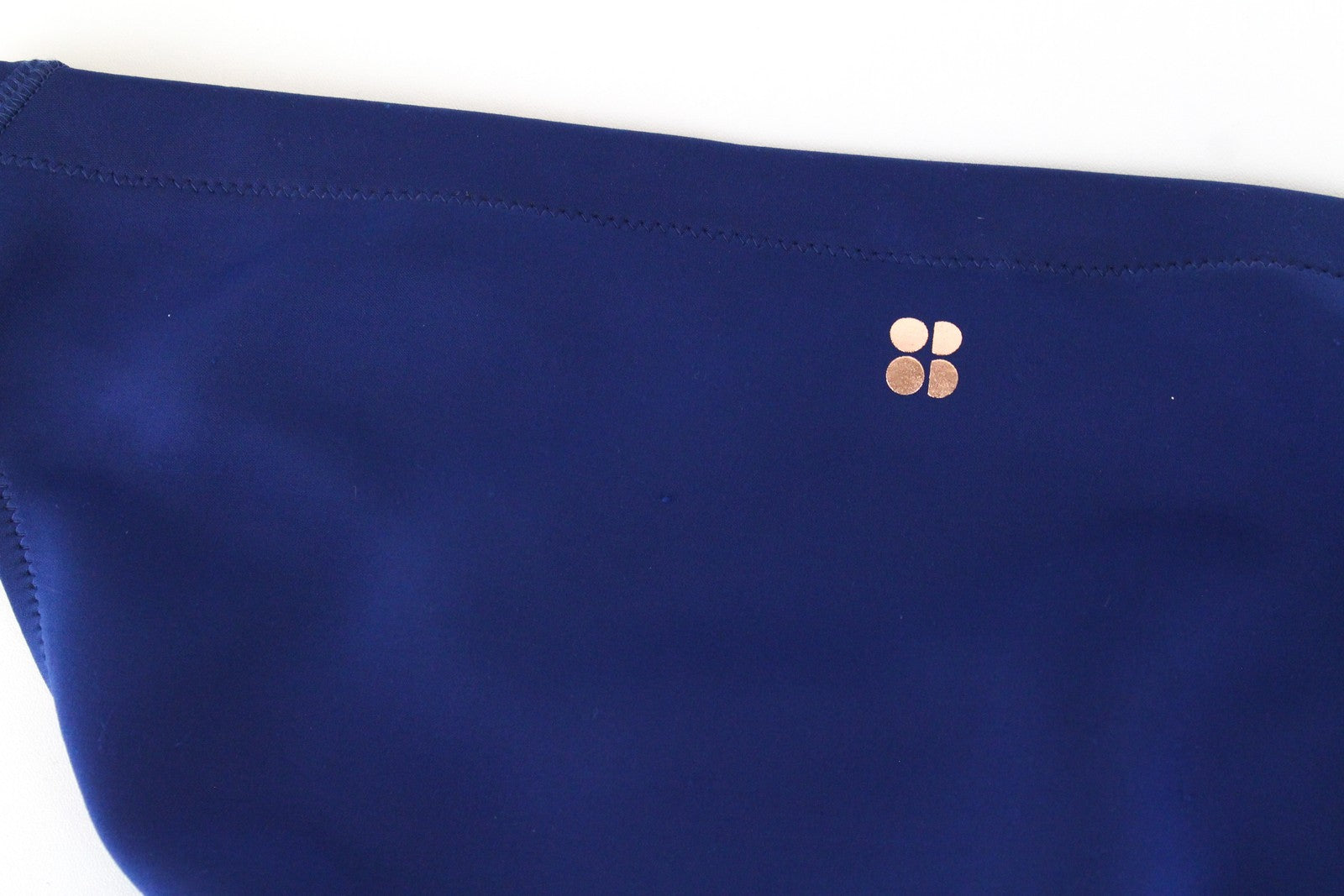 SWEATY BETTY Women's Swimwear ~M Blue Grey Logo Bikini Bottom Beach Fit