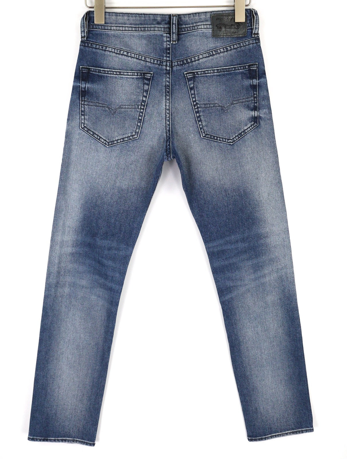 DIESEL Buster 0853P vyriški džinsai W27/L30 Regular Slim Tapered Stretch bluktos mėlynos spalvos 