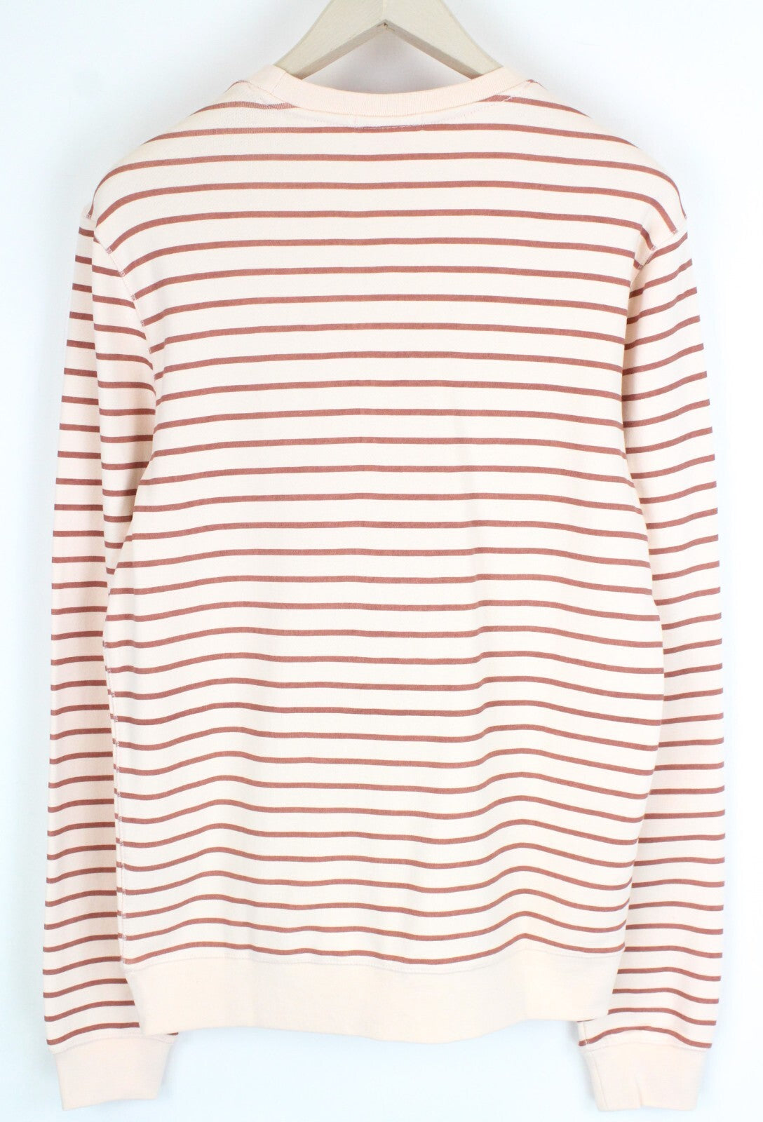 SCOTCH &amp; SODA vyriškas rožinis dryžuotas megztinis ilgomis rankovėmis, medvilninis, laisvalaikio stiliaus, M dydžio 