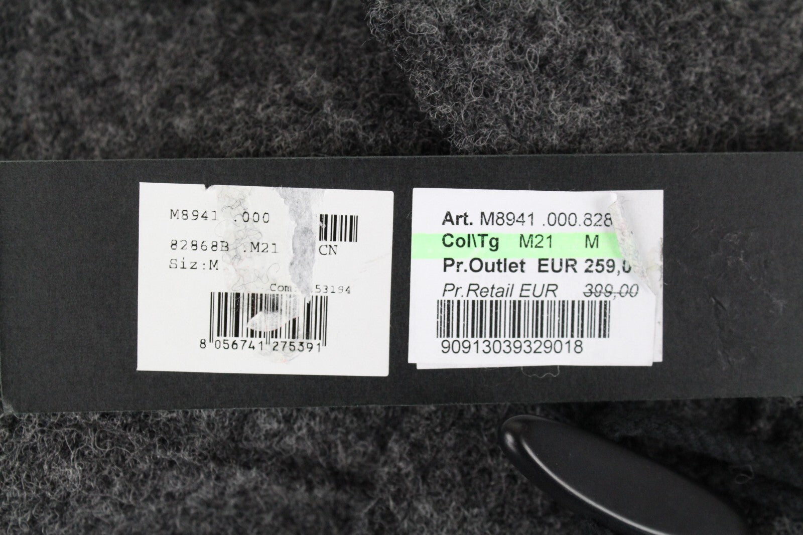 REPLAY vyriškas pilkas vilnos mišinio paltas M su gobtuvu ir pamušalu ilgomis rankovėmis 