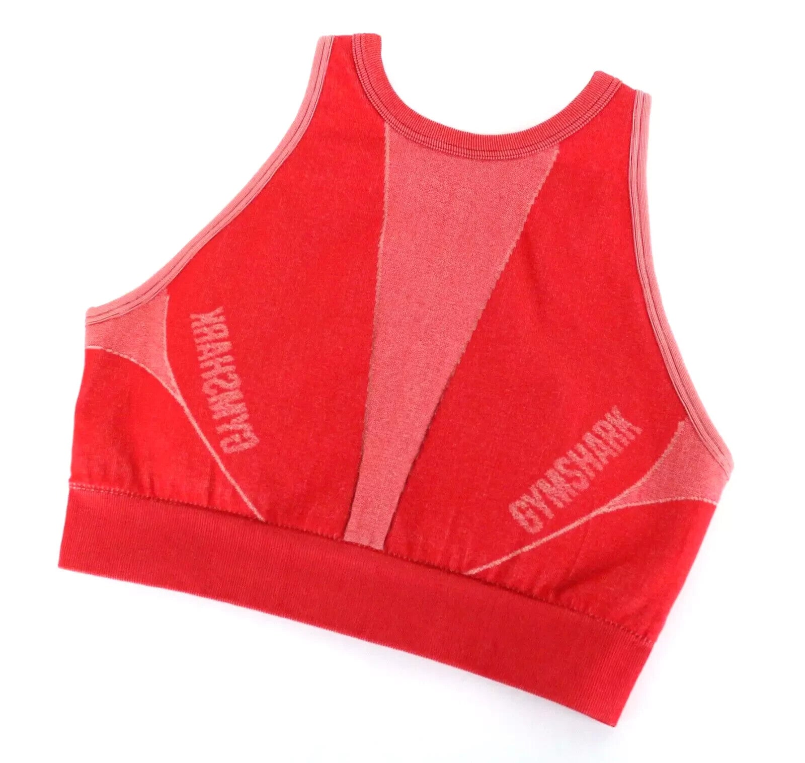 GYMSHARK Turbo Women's Sport Bra S Red Sleeveless Seamless Gym Stretch