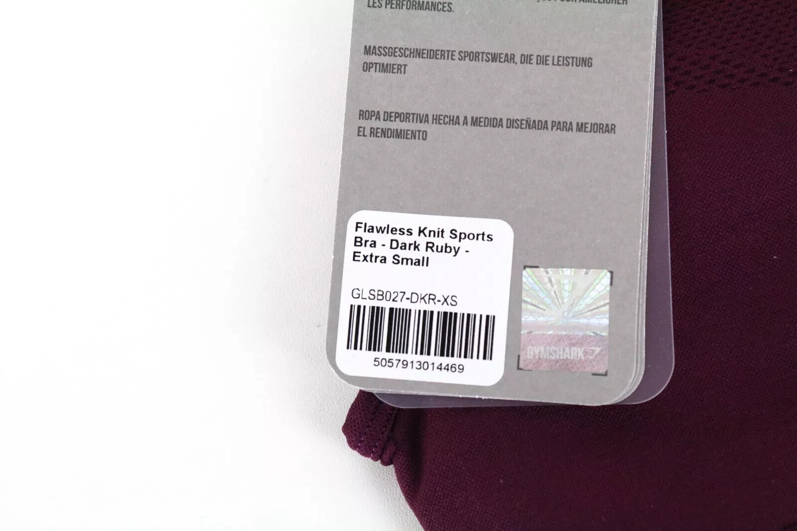 GYMSHARK Women's Sport Bra XS Purple Sleeveless Stretch Gym Activewear