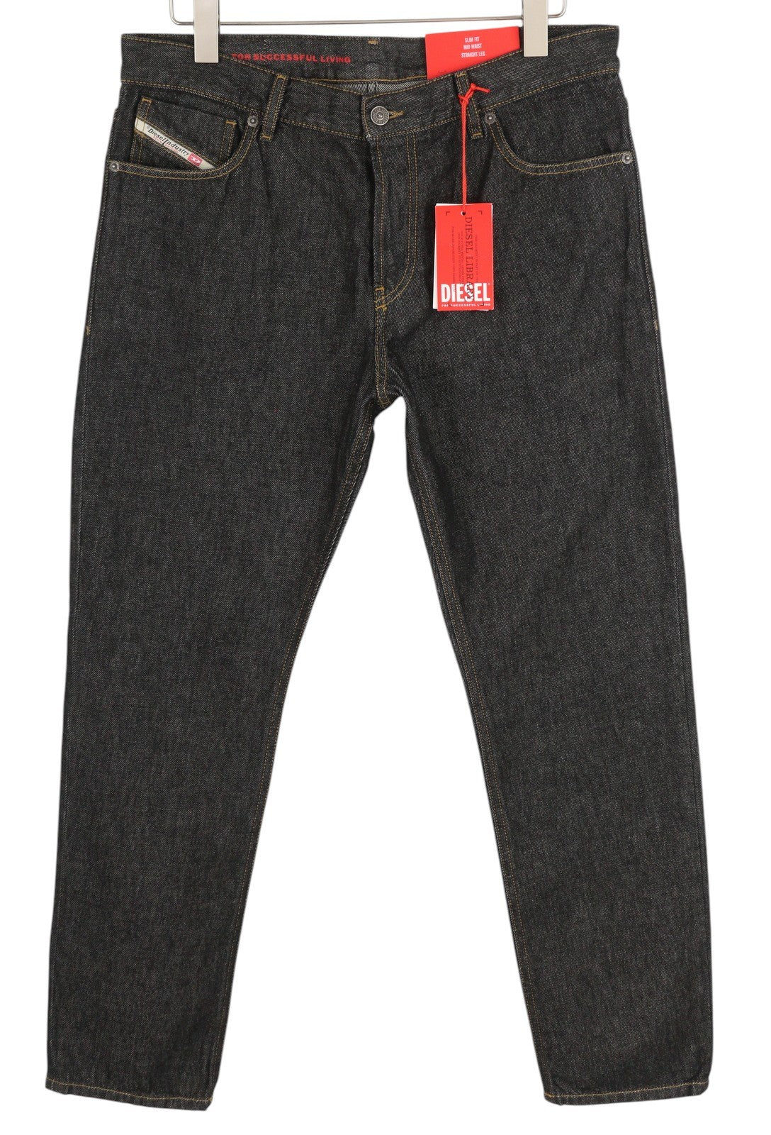DIESEL 1995 Z9C34 vyriški džinsai W34/L30 ploni tiesūs klešniai su sagomis, tamsūs, rekomenduojama kaina 185 € 