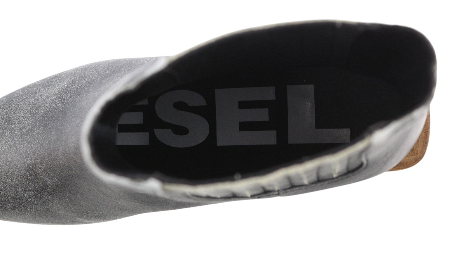 DIESEL D-Texanne CH moteriški aulinukai, juodi, pilki, odiniai, kubietiški, 39 dydžio, RRP290 