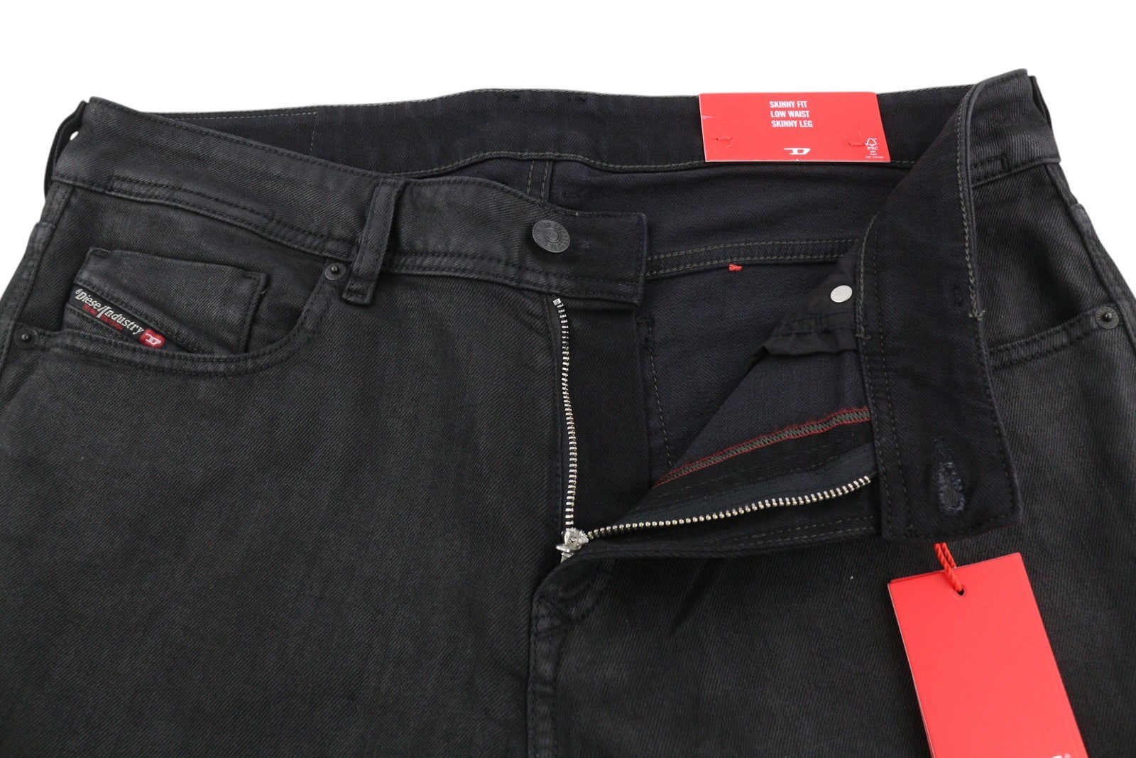 DIESEL 1979 Sleenker E09ID vyriški džinsai W36/L32 ploni dengti blizgantys juodi už 225 € 