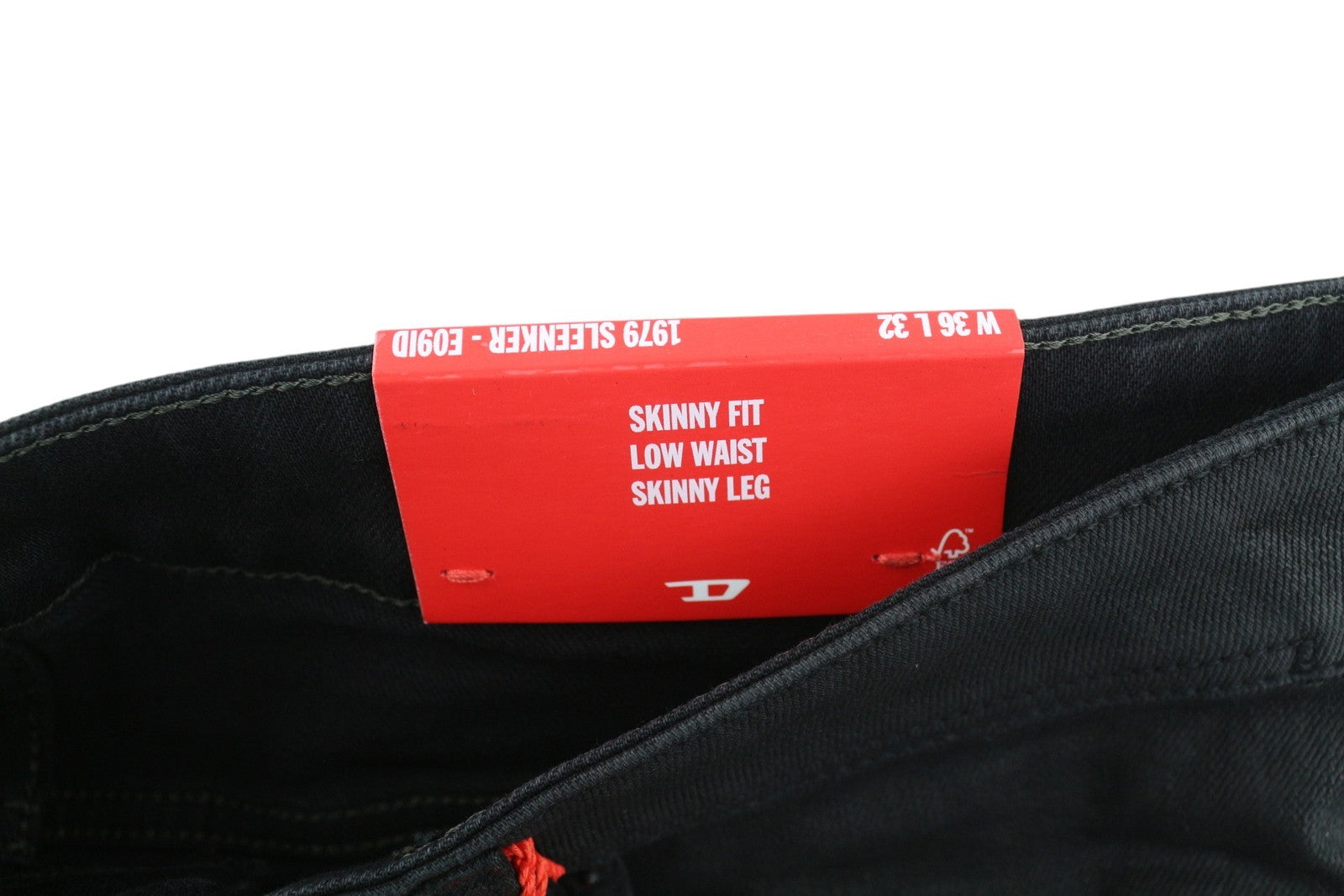 DIESEL 1979 Sleenker E09ID vyriški džinsai W36/L32 ploni dengti blizgantys juodi už 225 € 