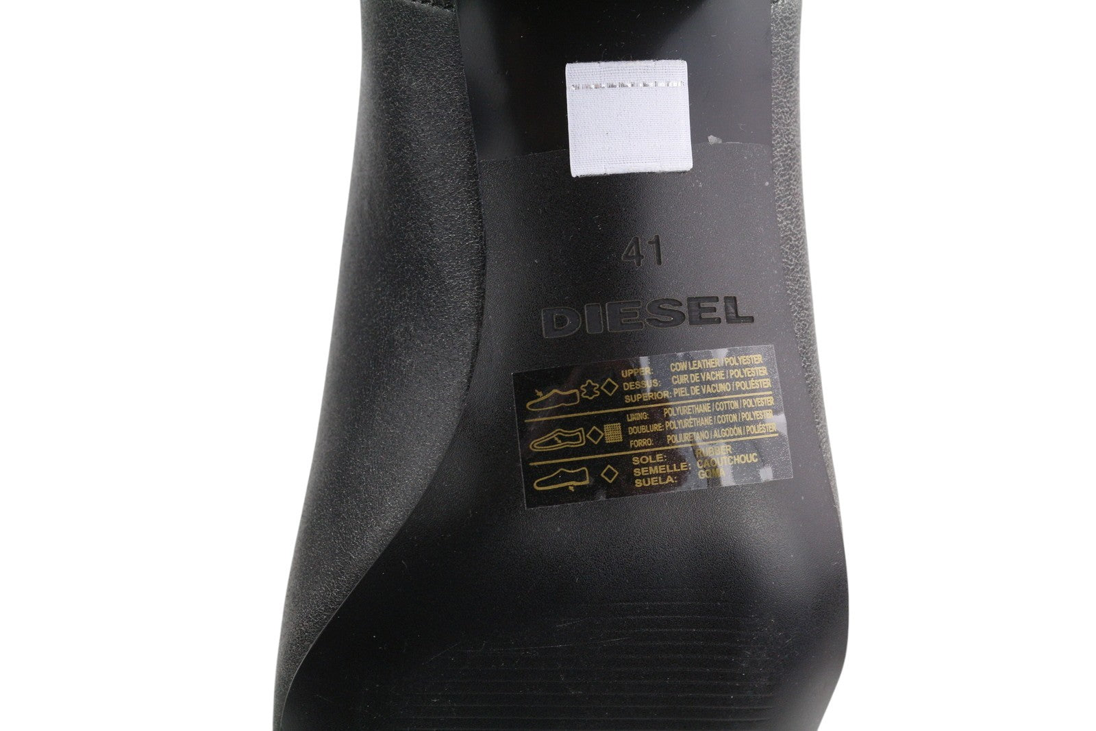 DIESEL D-Texanne CH moteriški aulinukai, juodi, pilki, odiniai, iki kulkšnių, EU41, kubietiški, RRP 290 € 