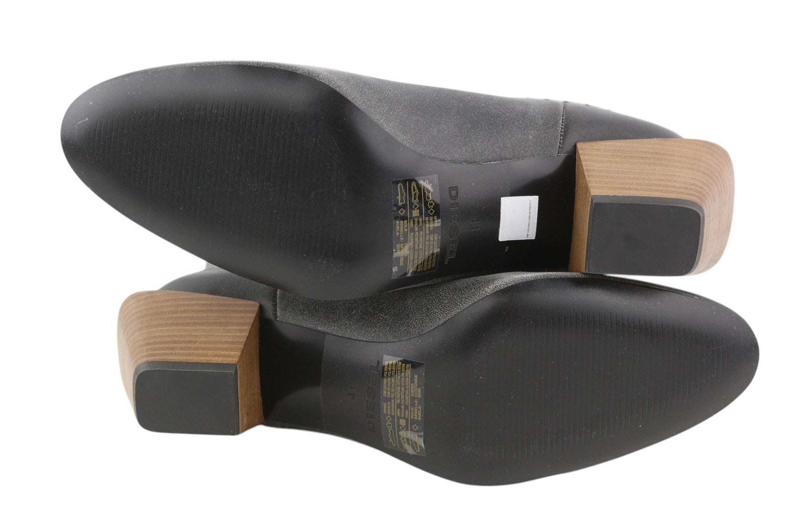 DIESEL D-Texanne CH moteriški aulinukai, juodi, pilki, odiniai, iki kulkšnių, EU41, kubietiški, RRP 290 € 