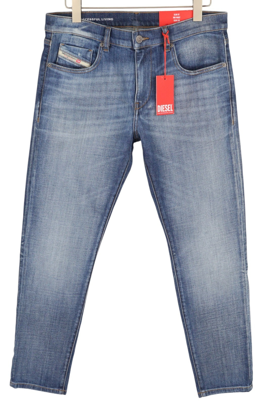 DIESEL 2019 D-Strukt 0DQAE vyriški džinsai W32/L32 Slim Zip Fly Fly Fade Effect RRP 175 € 