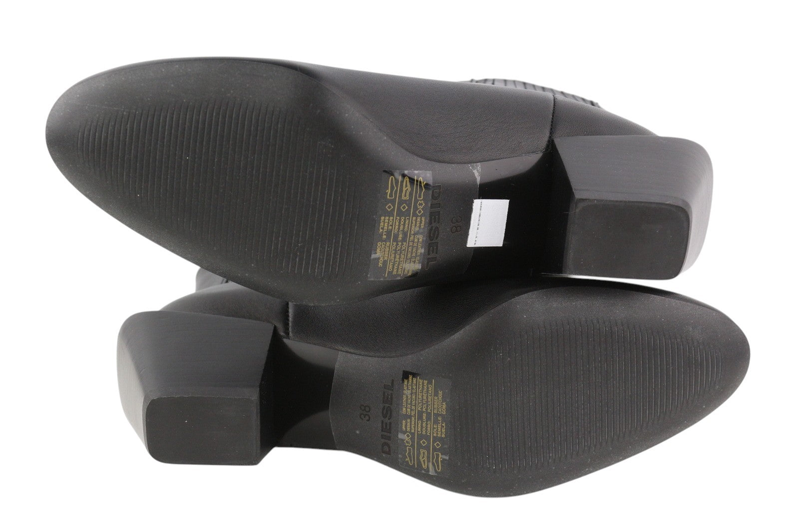 DIESEL D-Texanne CH moteriški aulinukai, juodos odos, EU38, migdolų spalvos, palaidinė iki kulkšnies, RRP290