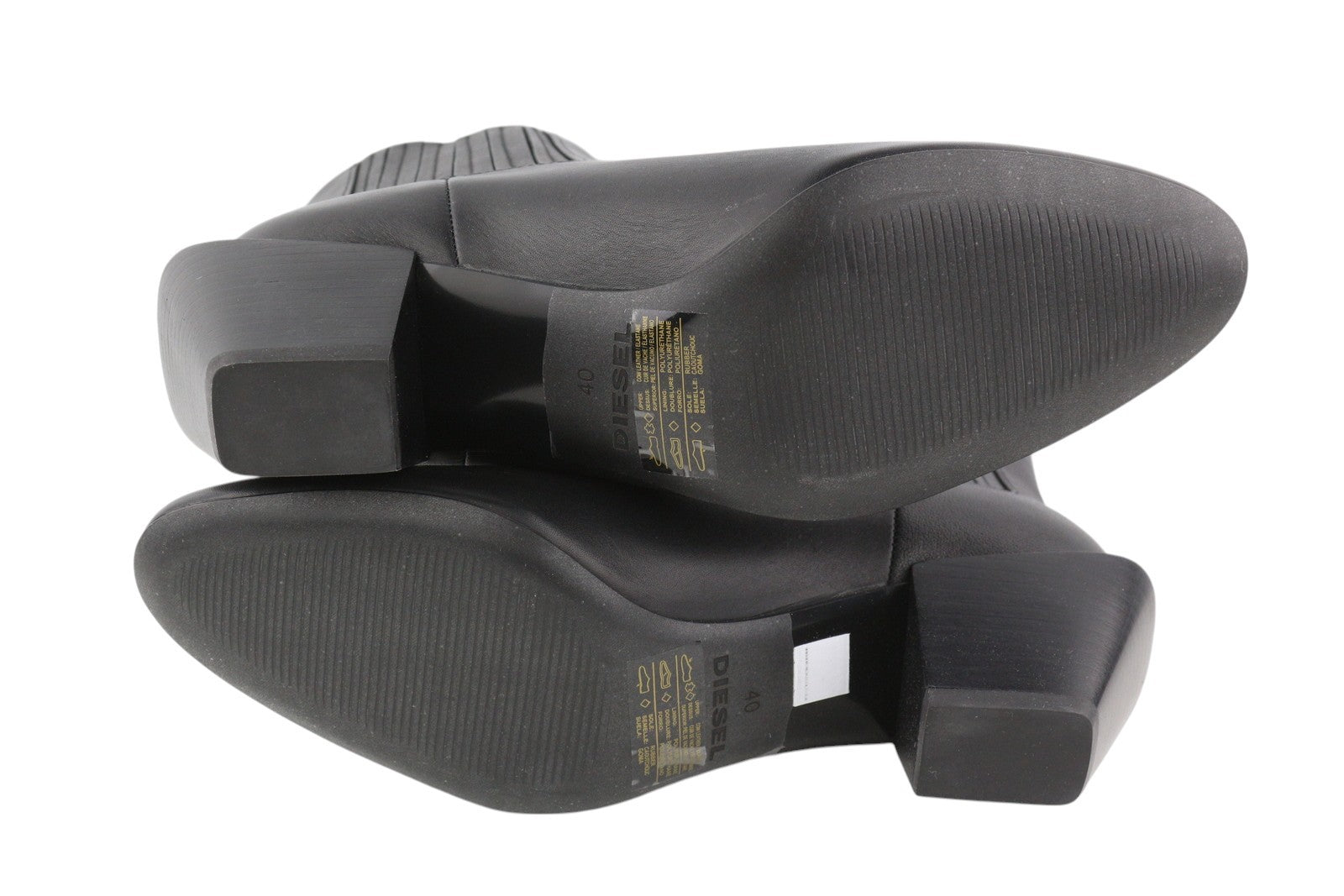 DIESEL D-Texanne CH moteriški aulinukai, juodos odos, migdolų spalvos, 40 dydžio, RMK 290 €