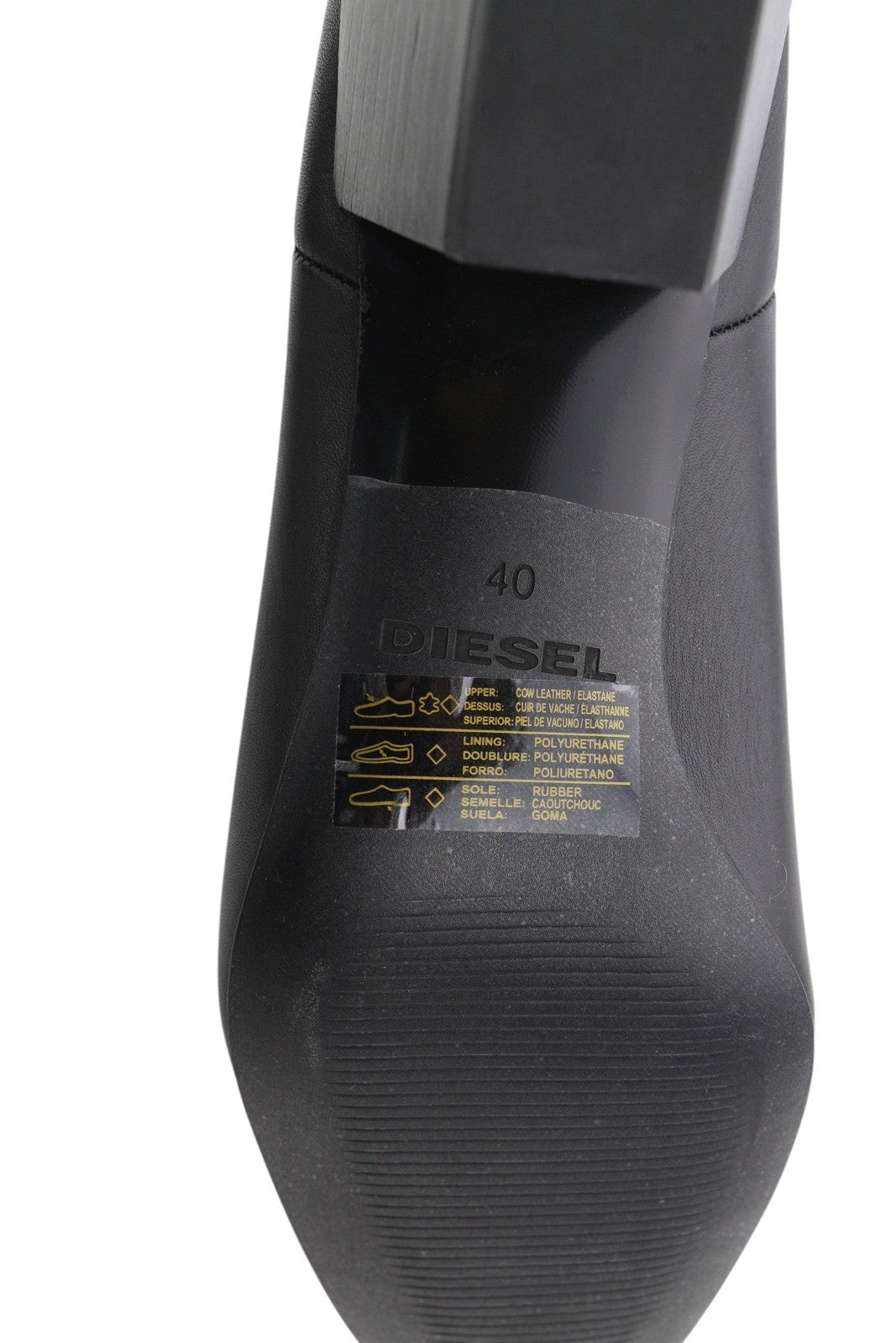 DIESEL D-Texanne CH moteriški aulinukai, juodos odos, migdolų spalvos, 40 dydžio, RMK 290 €