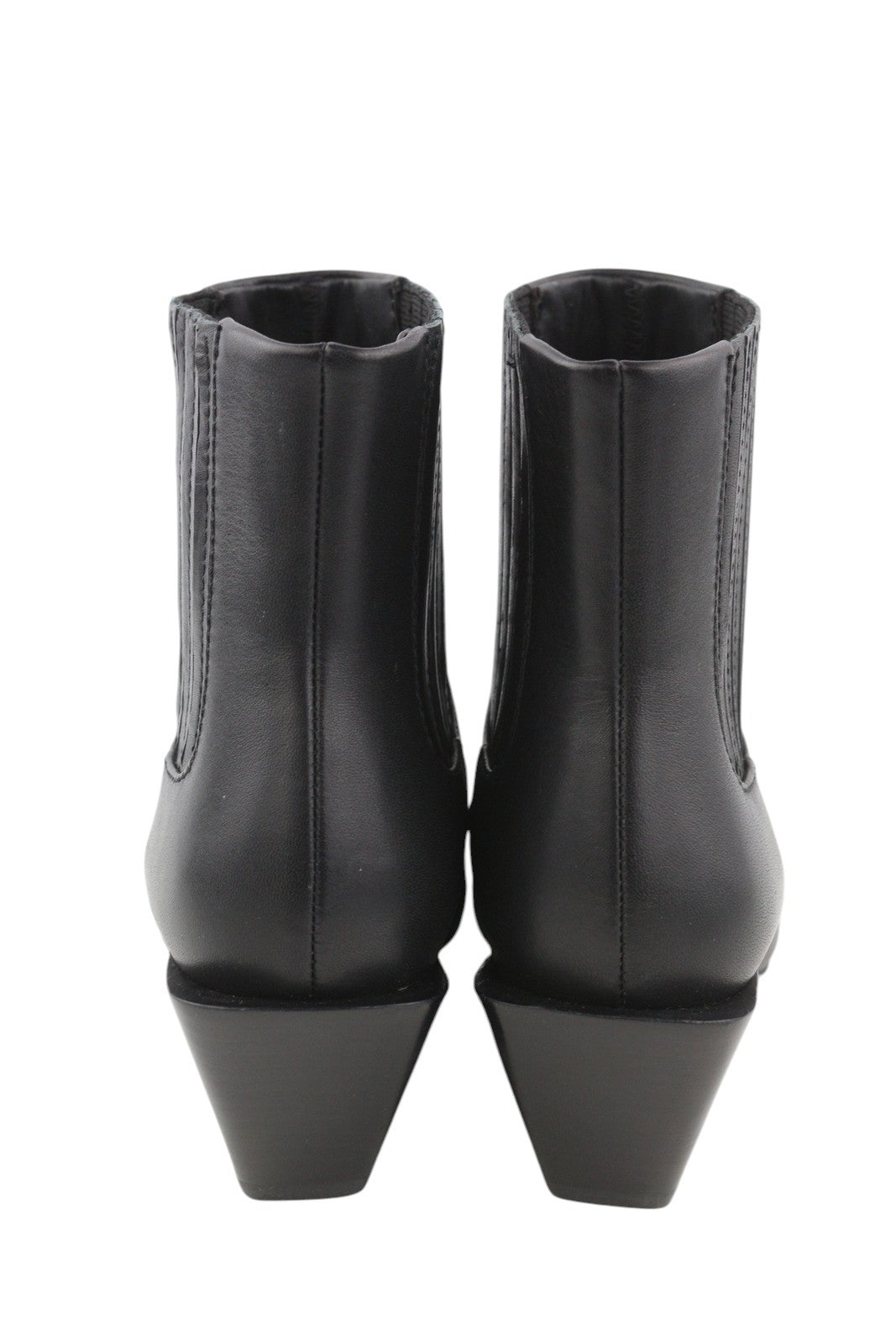 DIESEL D-Texanne CH moteriški aulinukai, juodos odos, 38 dydžio, migdolų spalvos, iki kulkšnies, rekomenduojama kaina – 290 €. Kulnas. 