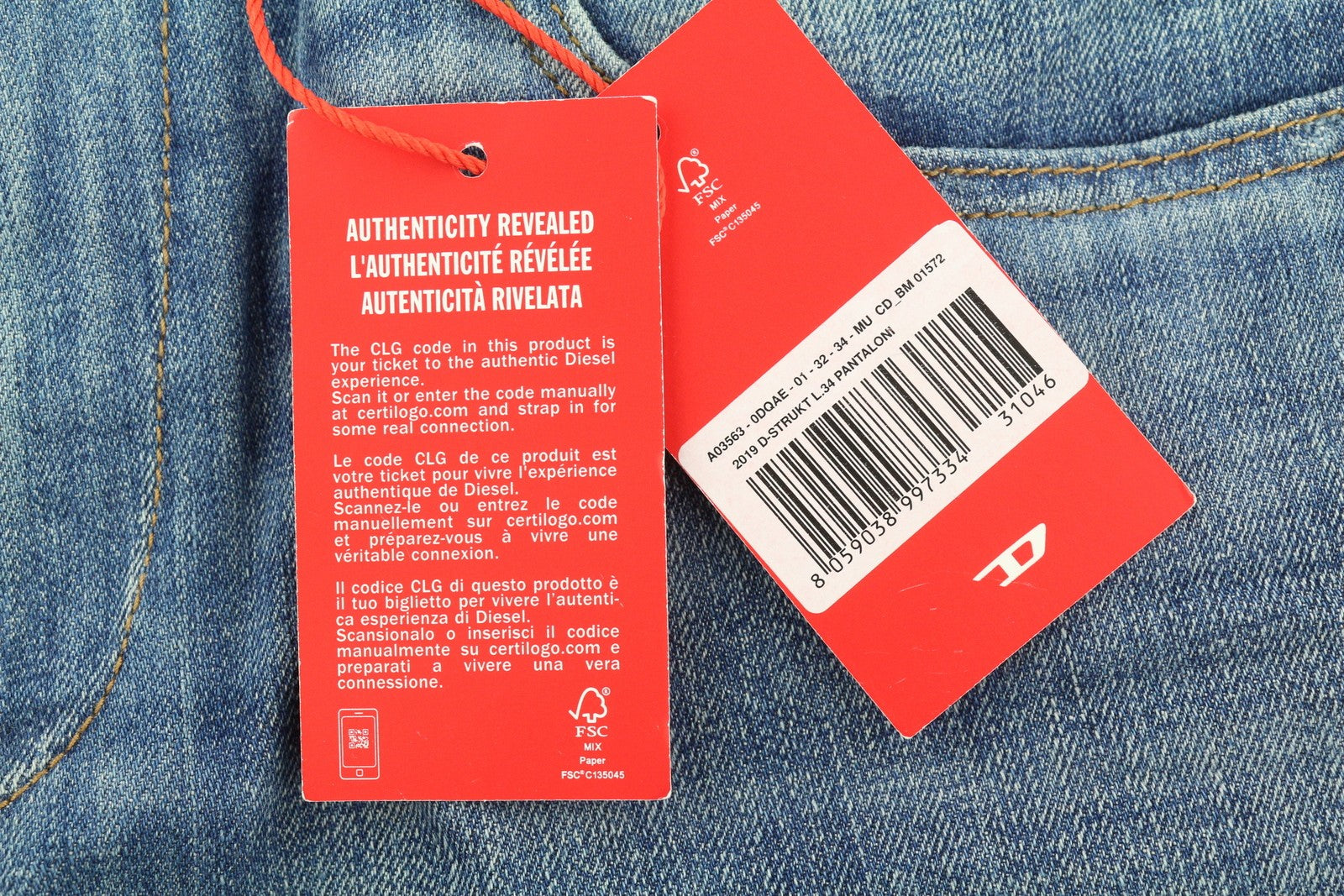 DIESEL 2019 D-Strukt 0DQAE vyriški džinsai W32/L34 Slim Fade Effect Denim, rekomenduojama kaina 175 € 