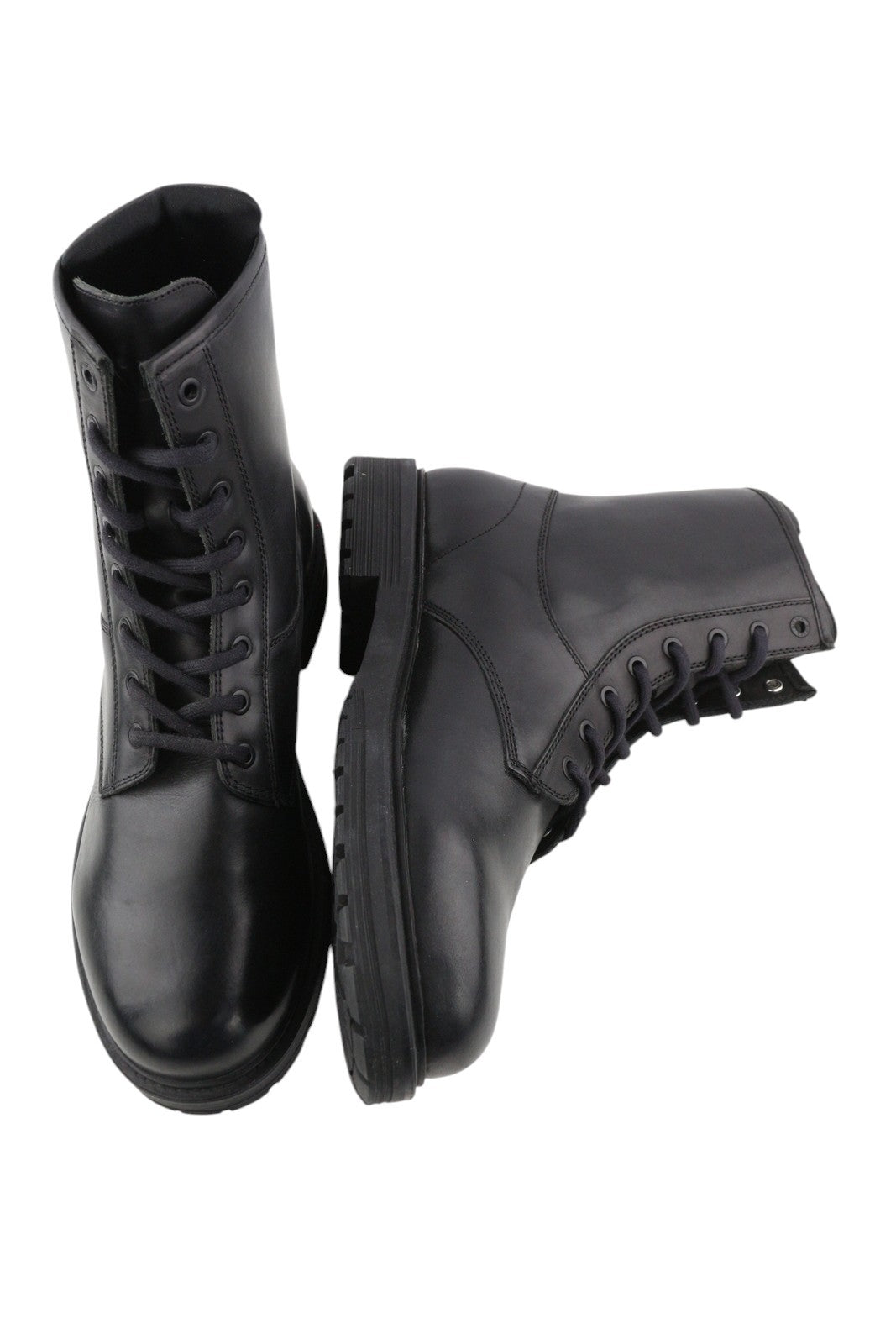 DIESEL D-Alabhama CB vyriški batai, juodi, odiniai, suvarstomi, kovinio tipo, EU45, RRP 295 € 