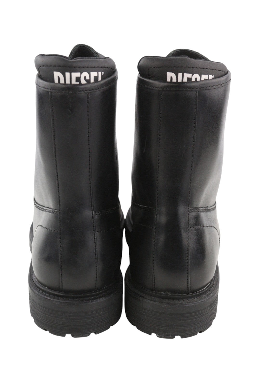 DIESEL D-Alabhama CB vyriški batai, juodi, odiniai, suvarstomi, kovinio tipo, EU45, RRP 295 € 