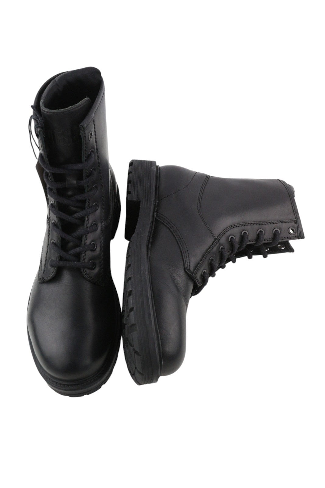 DIESEL D-Alabhama CB vyriški batai, juodi, odiniai, suvarstomi, kovinio tipo, EU43, RRP 295 € 