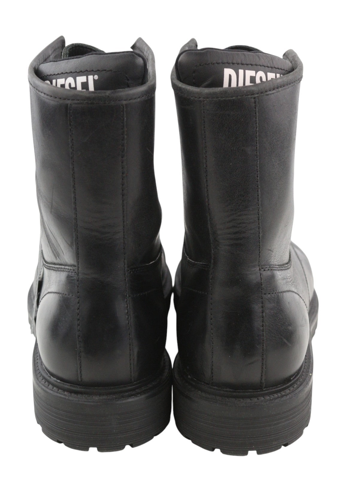 DIESEL D-Alabhama CB vyriški batai, juodi, odiniai, suvarstomi, kovinio tipo, tamsiai mėlyni, 44 dydžio, rekomenduojama kaina – 295 € 