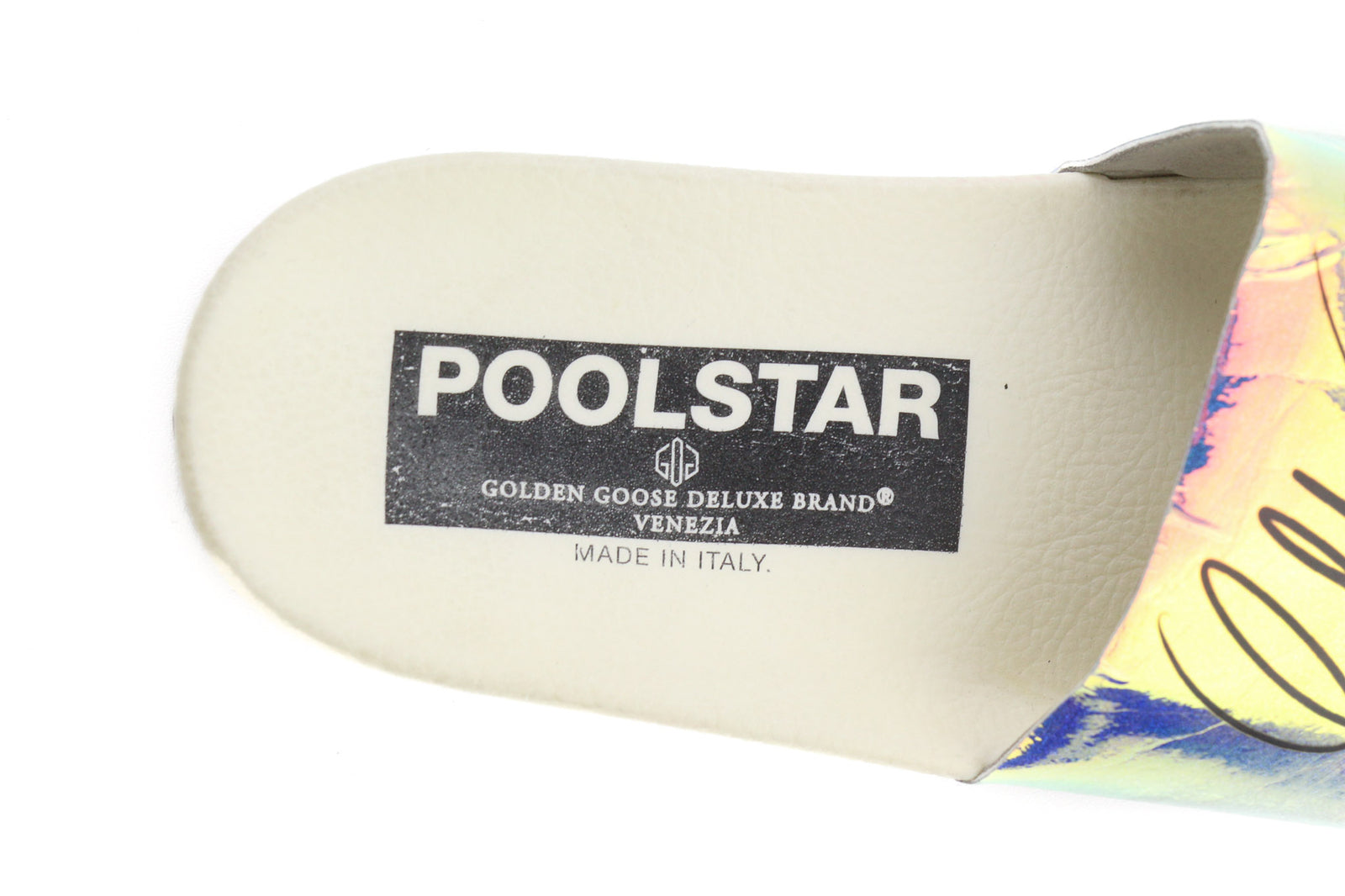 GOLDEN GOOSE Poolstar moteriškos šlepetės, 39 cm, baltos, vasarinės, užsegamos. 