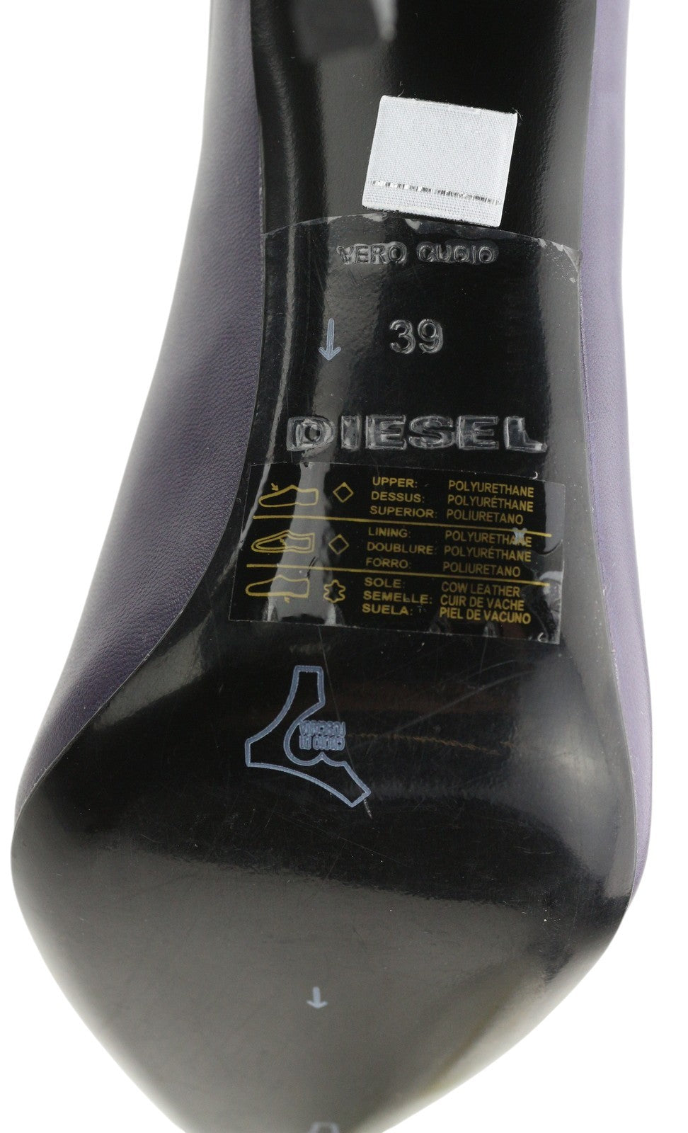 DIESEL D-Yucca AB moteriški aukštakulniai, 39 dydis, violetinė, dengta, smailiu kulnu, RRP 300 € 