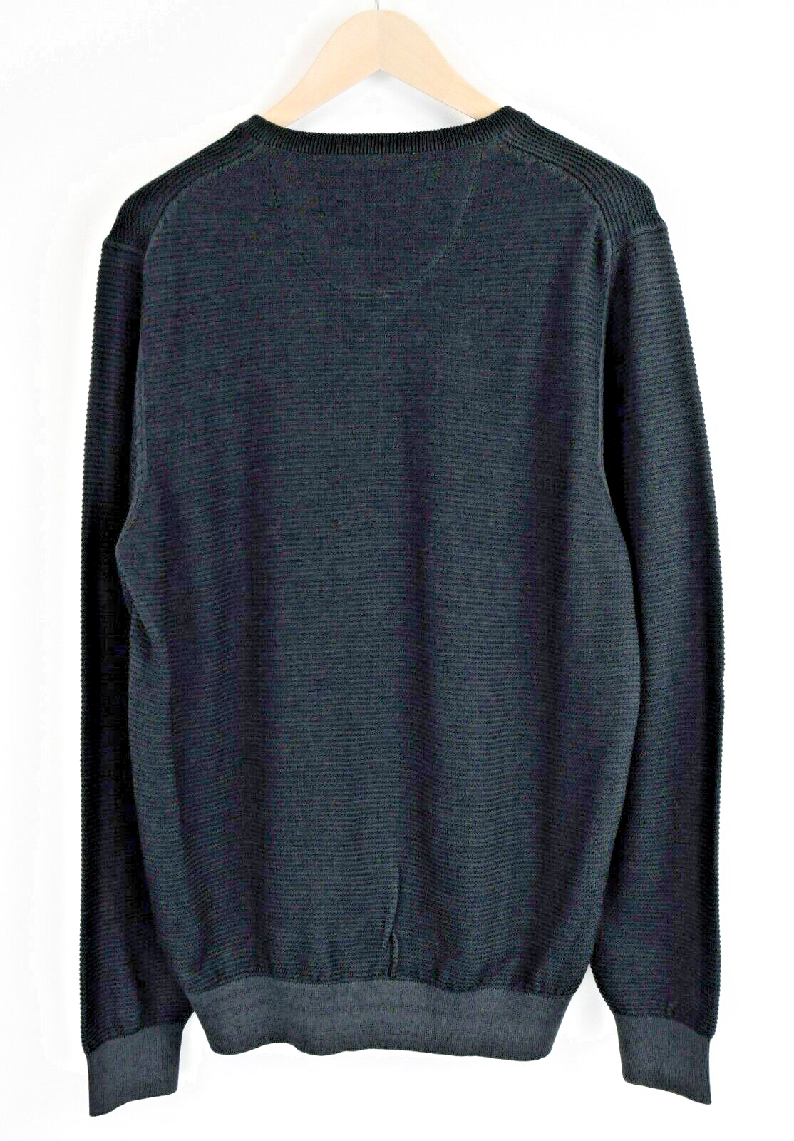 „STATE OF ART“ vyriškas megztinis L dydžio smaragdo žalios spalvos V formos iškirpte, vidurnakčio spalvos, megztinis 