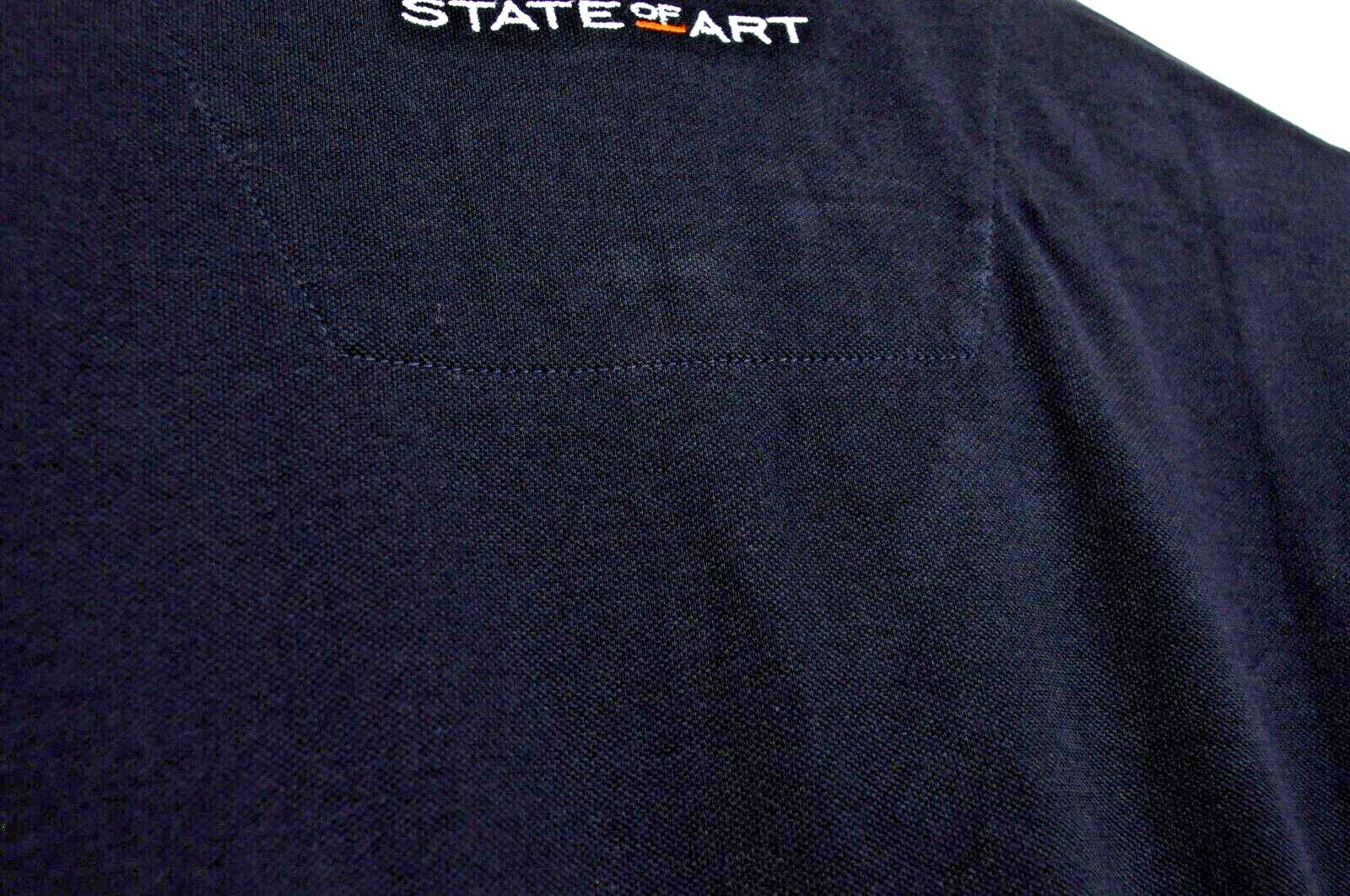 STATE OF ART Mens T-Shirt S Navy Short Sleeve  Cotton  Polo Casual
