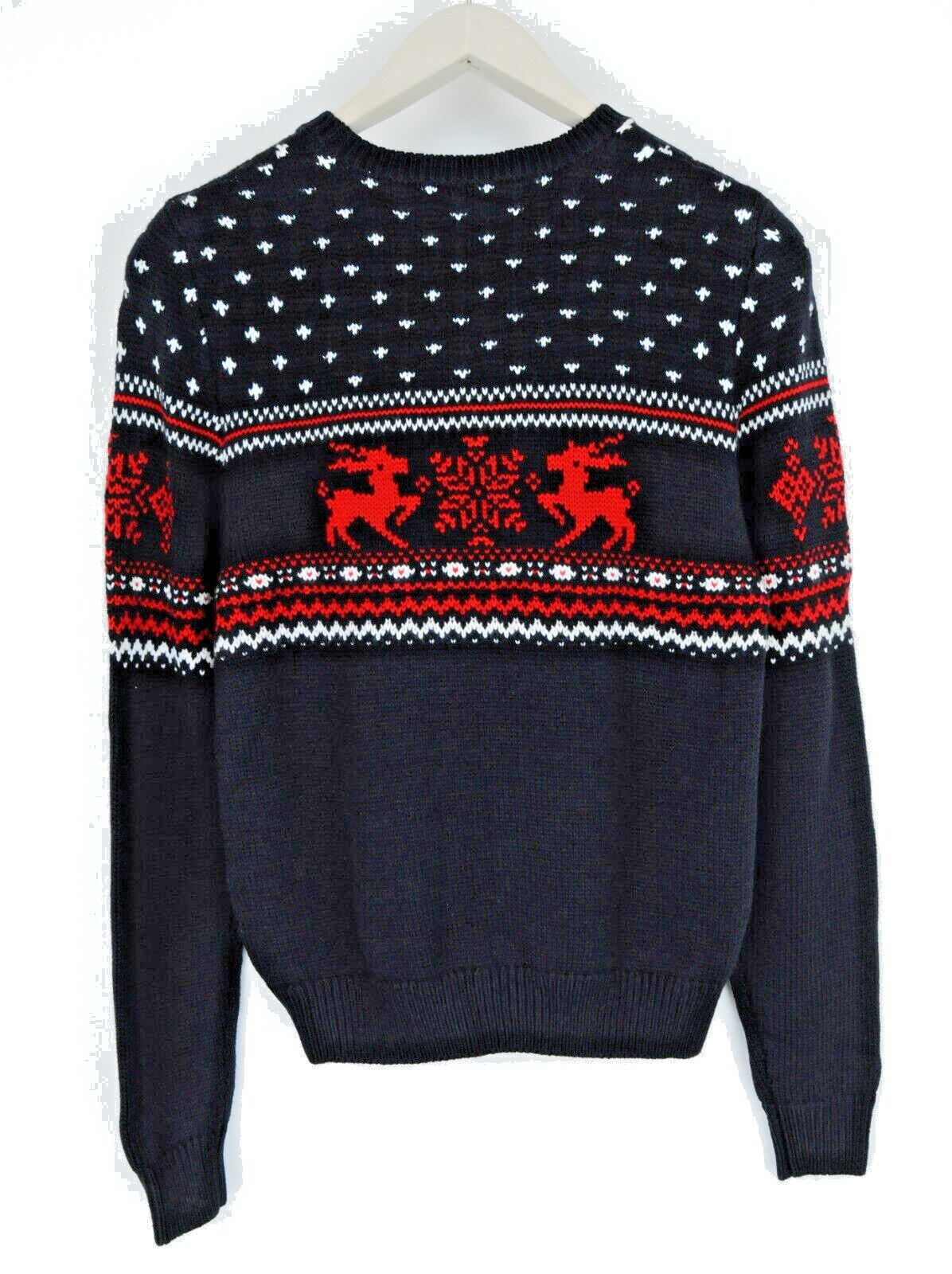 SUITSUPPLY SUISTUDIO moteriškas džemperis M, tamsiai mėlynas, vilnos mišinio šventinis megztinis, šiltas 