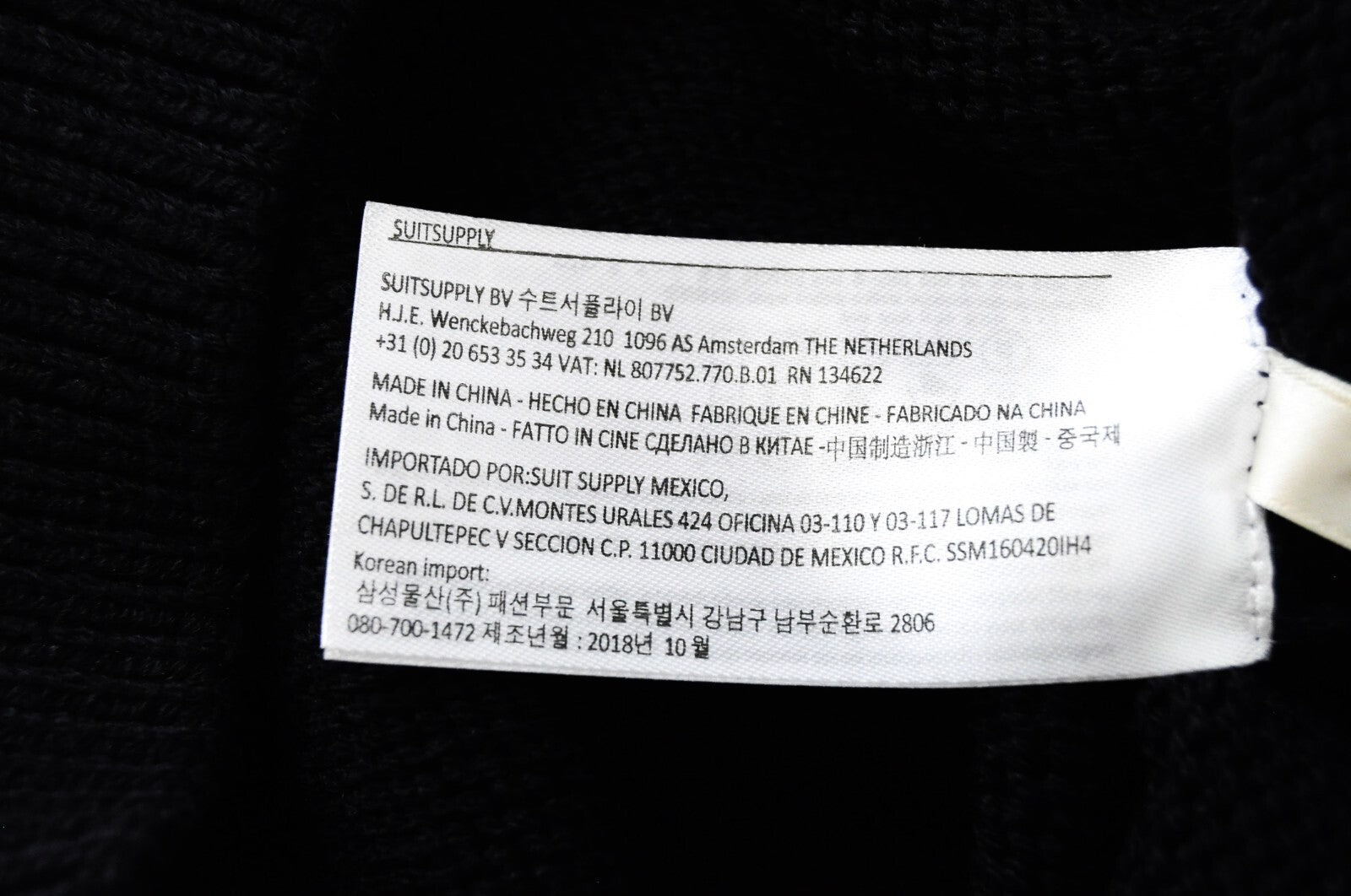 SUITSUPPLY SUISTUDIO moteriškas džemperis M, tamsiai mėlynas, vilnos mišinio šventinis megztinis, šiltas 