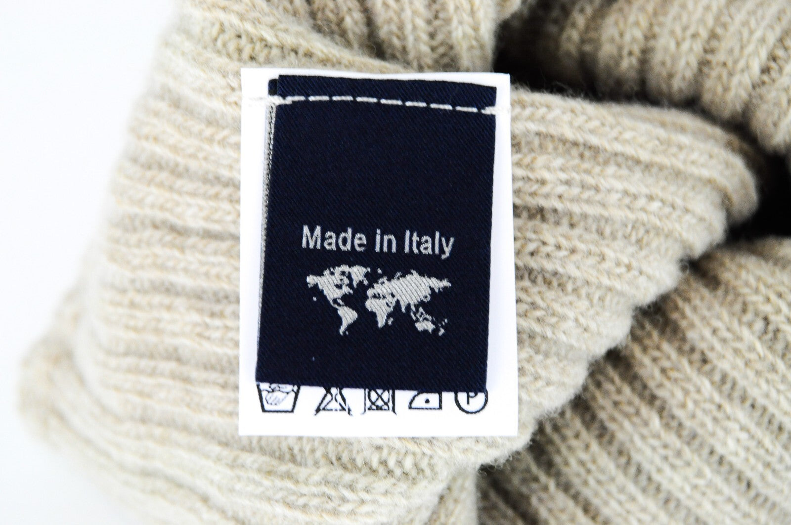 HARMONT & BLAINE Mens Hat OS Beige Wool Knitted Beanie Casual Unisex