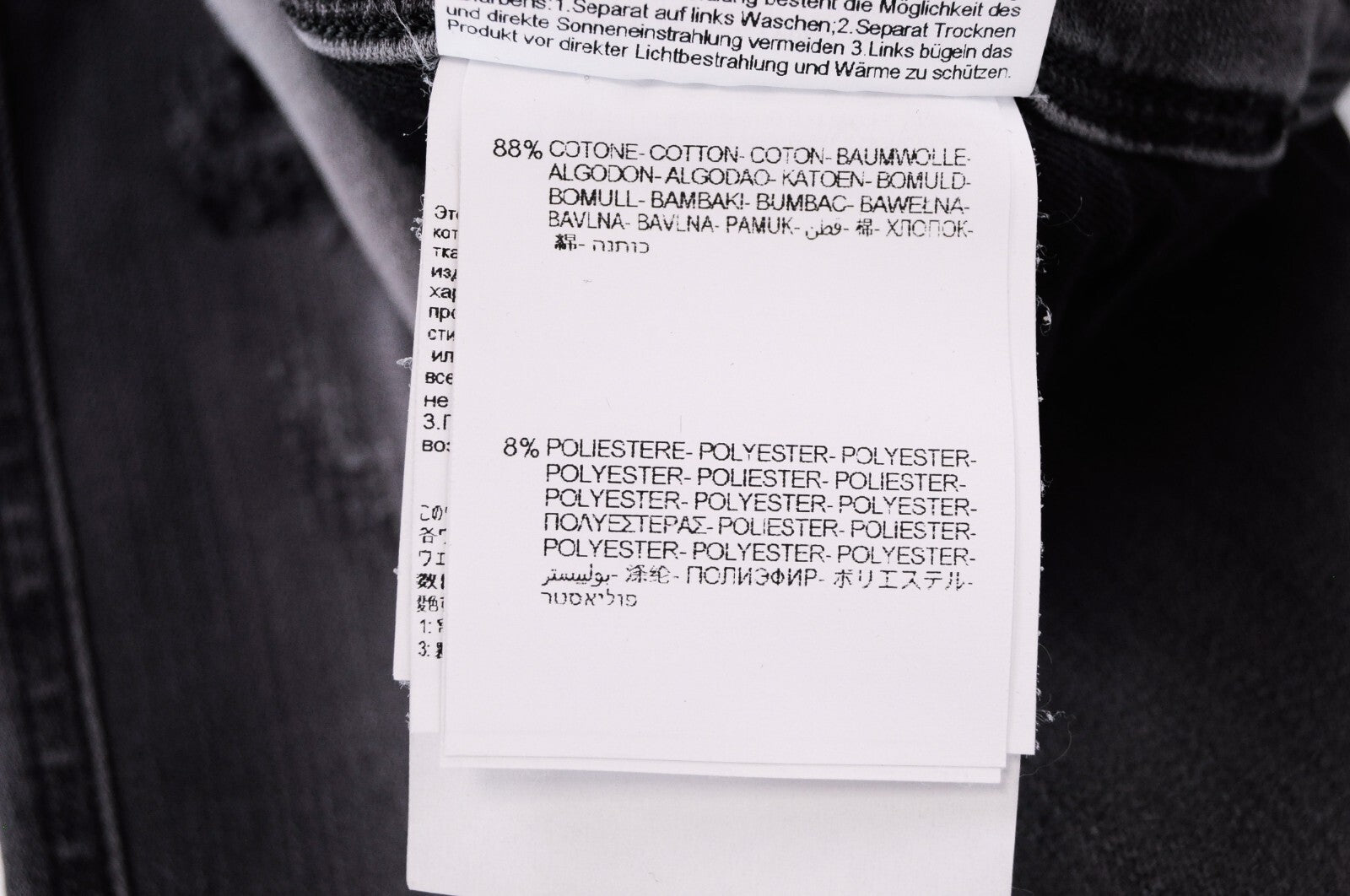 REPLAY vyriški džinsai W28/L32 Anbass Grey Hyperflex Slim su dirbtiniais defektais ir užtrauktuku 