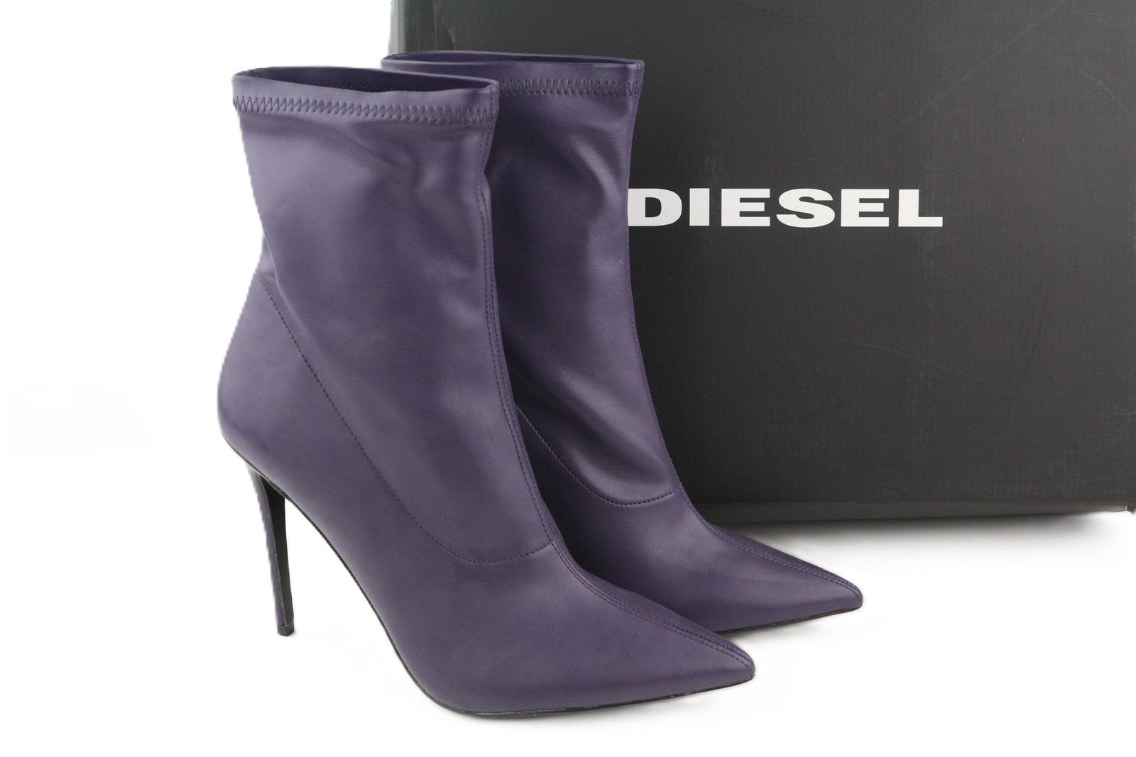 DIESEL D-Yucca AB moteriški aukštakulniai EU40 violetiniai dengti auliniai su kulniuku, RRP 300 € 