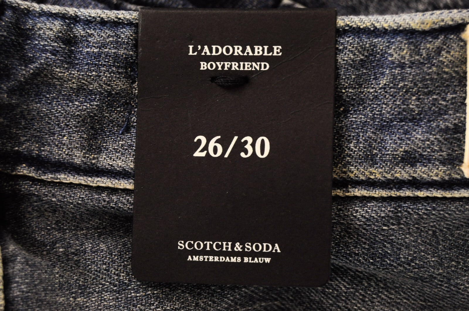 MAISON SCOTCH moteriški džinsai W26/L30 dirbtinės mėlynos spalvos lininiai „Boyfriend“ džinsai, L'Adorable 