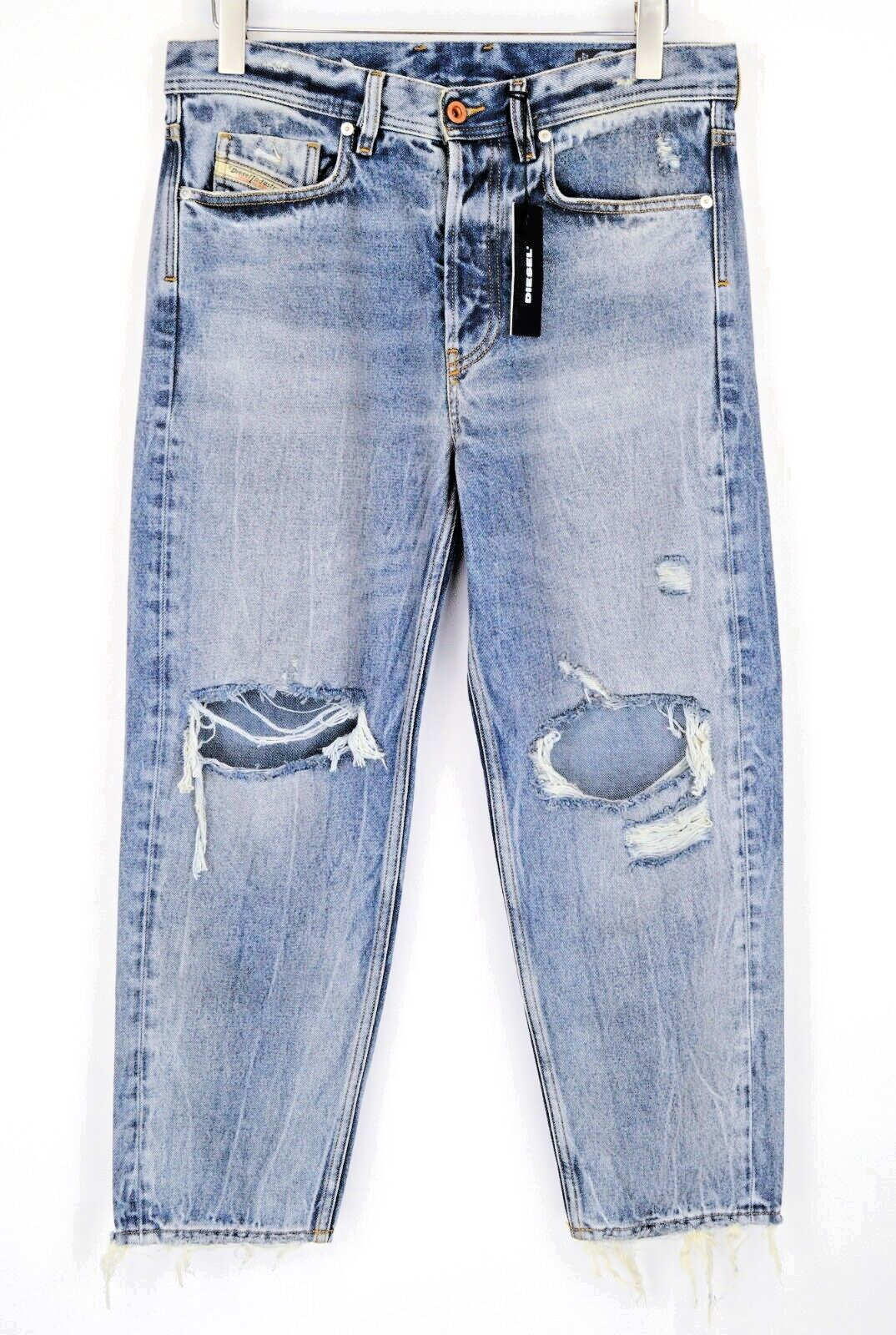 DIESEL vyriški džinsai W29/L30, dirbtinai mėlyni, tiesūs, Dagh-XP 084ZS 