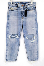 DIESEL vyriški džinsai W29/L30, dirbtinai mėlyni, tiesūs, Dagh-XP 084ZS 